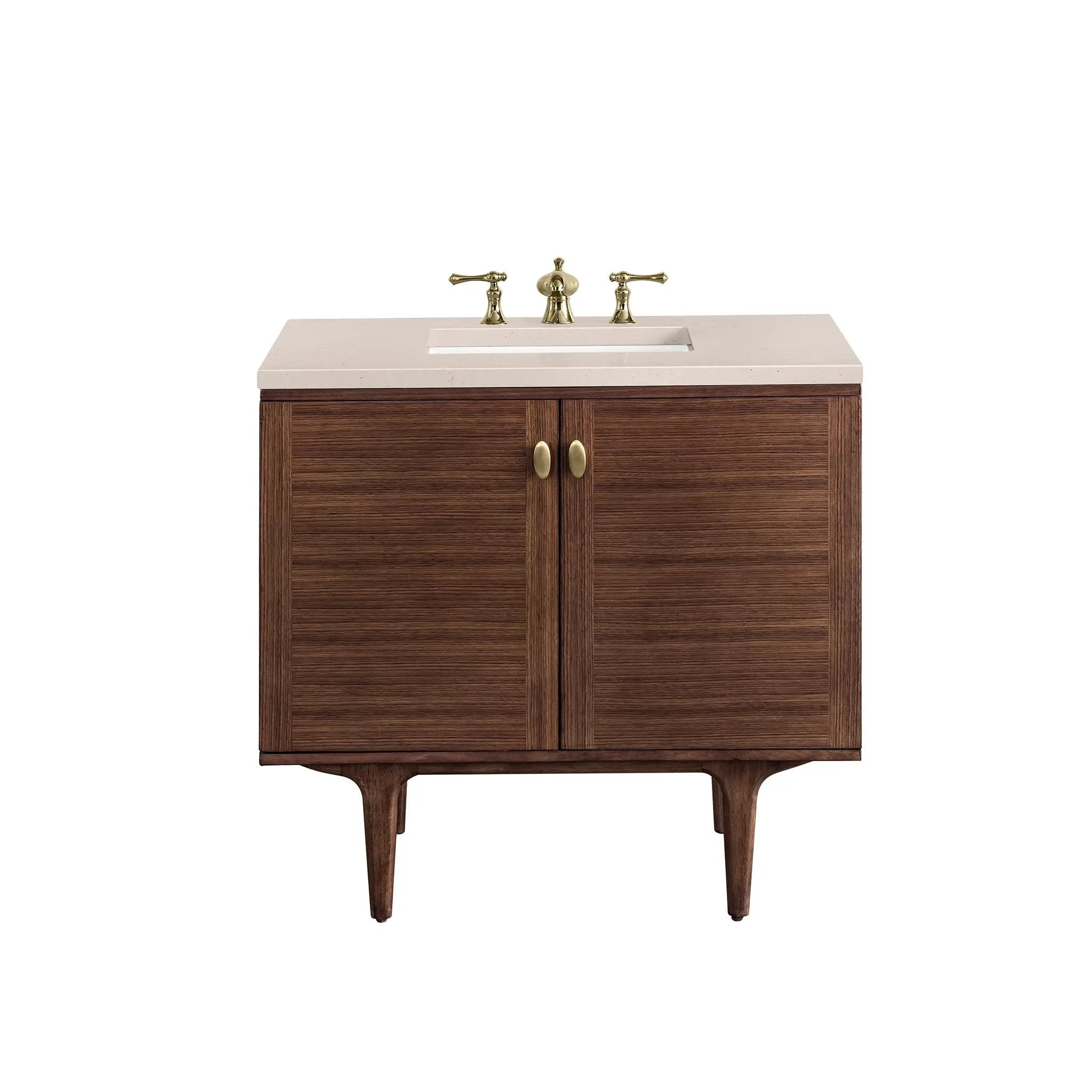 James Martin Amberly 36" Single Vanity Set - Mid-Century Walnut by James Martin Vanities