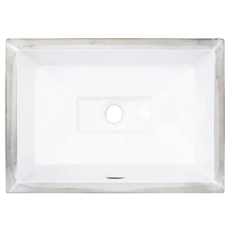 white glaze sink