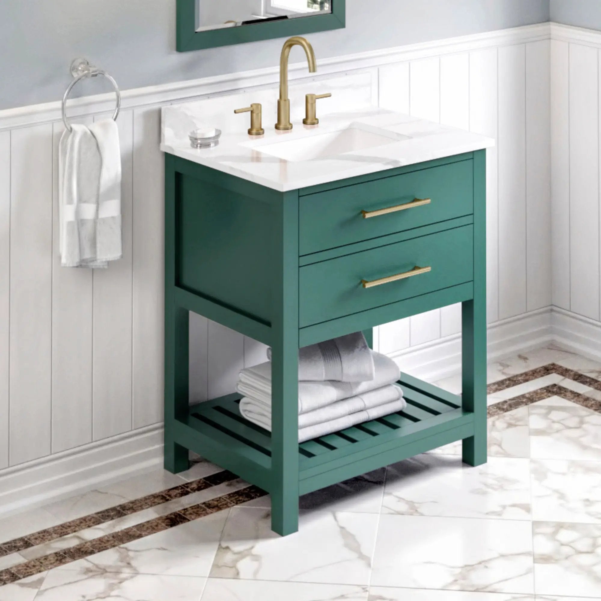 Jeffrey Alexander 30" Wavecrest Vanity Set by Jeffrey Alexander
