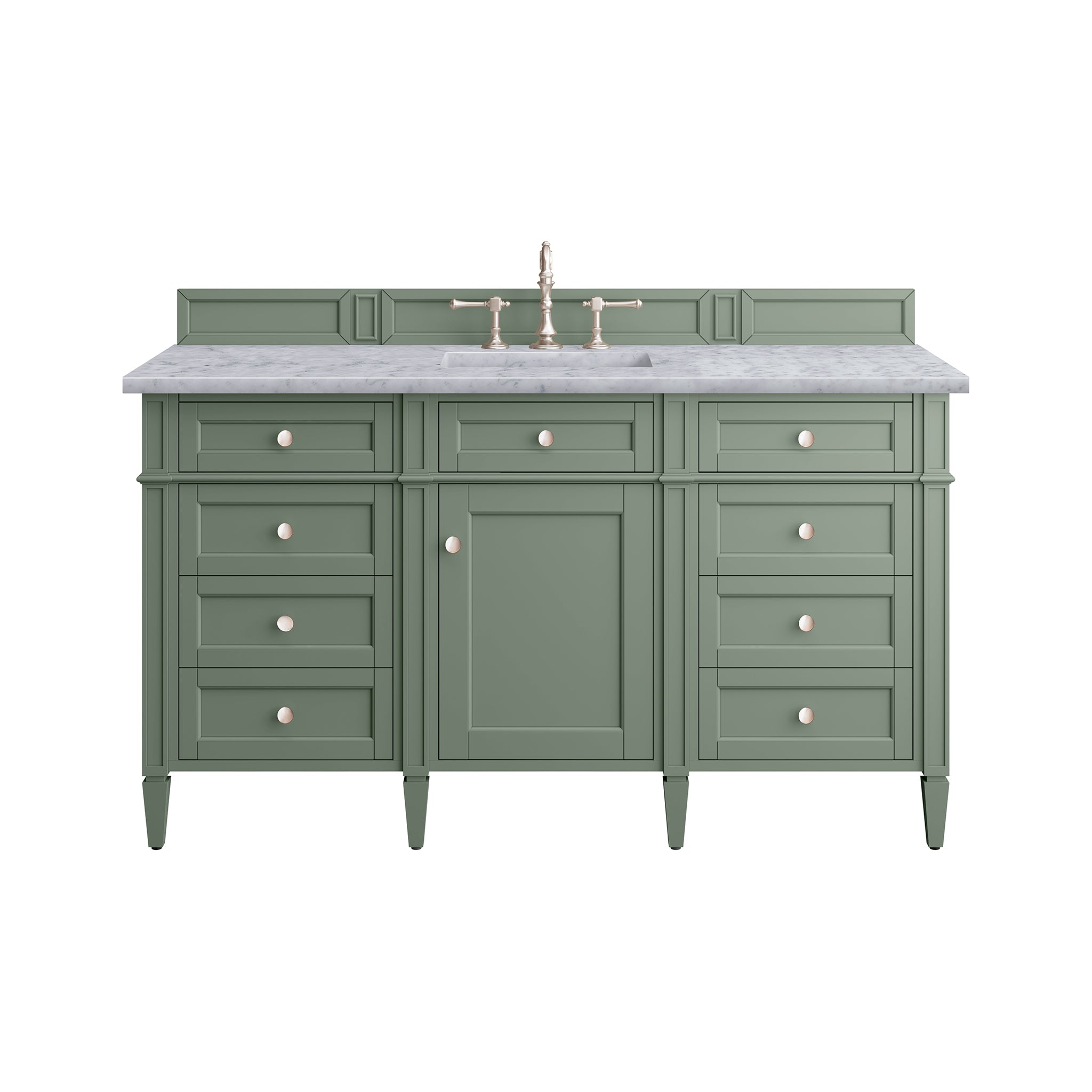 James Martin Vanities Brittany 60" Single Vanity - Smokey Celadon