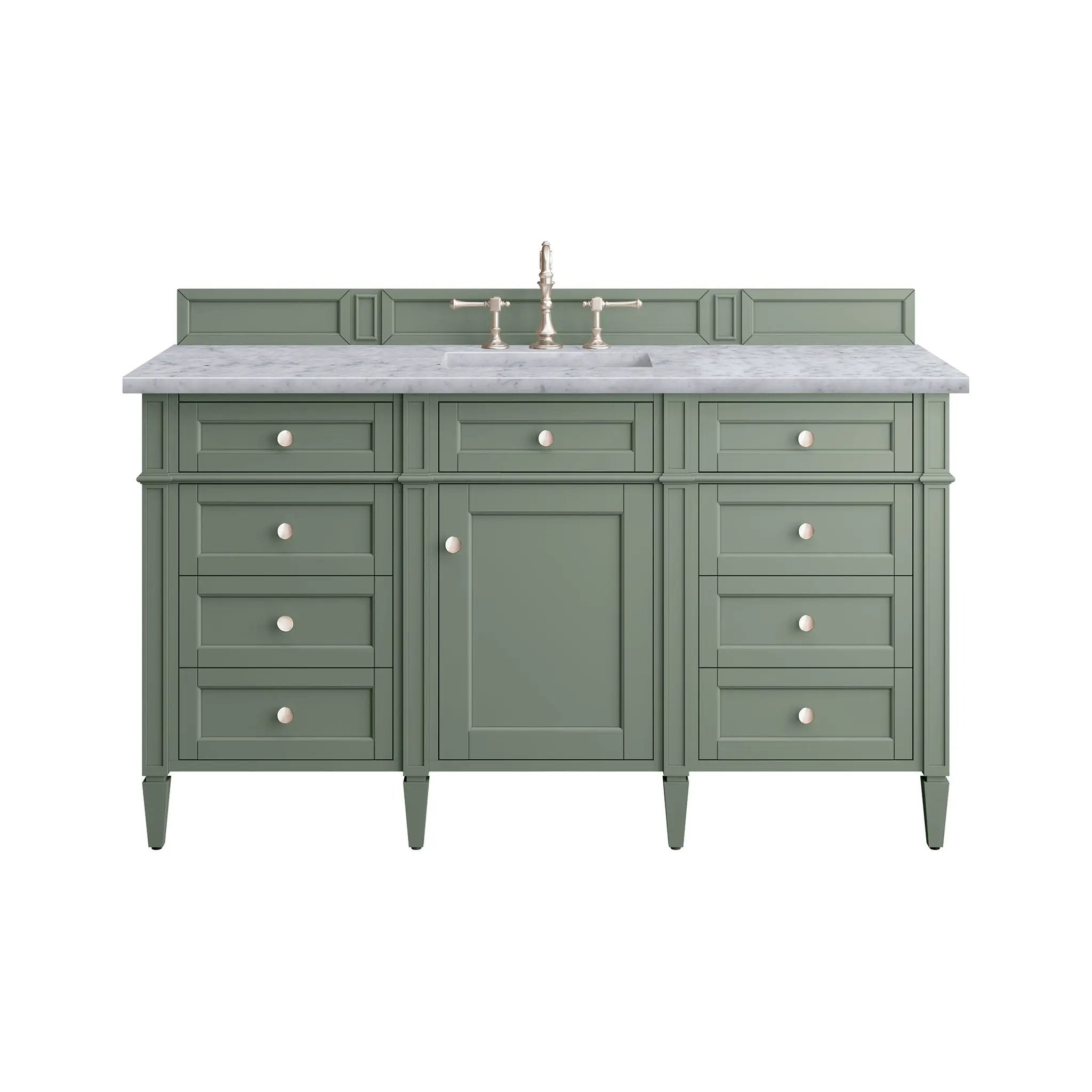 James Martin Brittany 60" Single Vanity Set - Smokey Celadon by James Martin Vanities