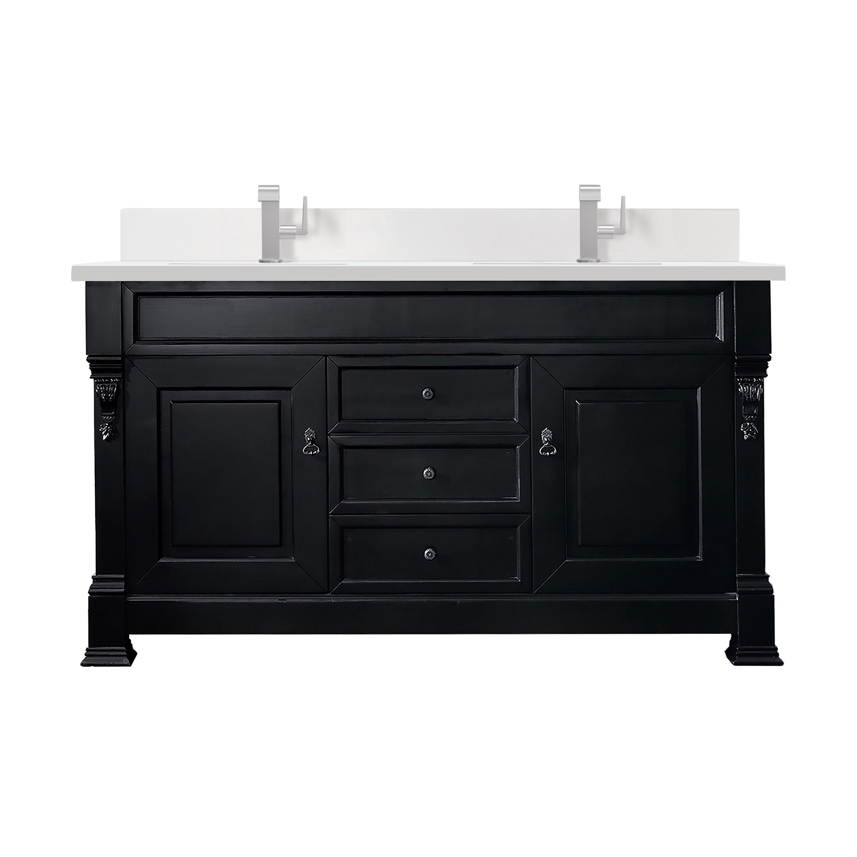 James Martin Vanities Brookfield 60" Double Vanity - Antique Black