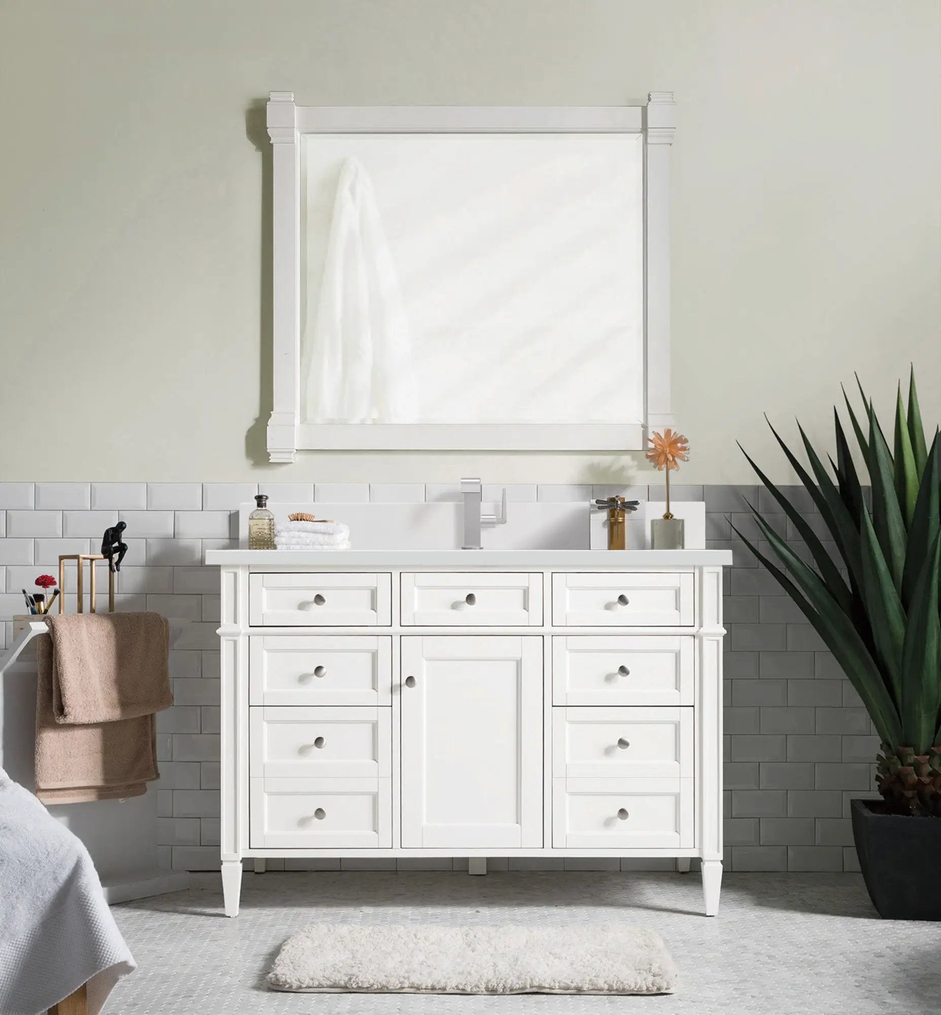 bright white vanity