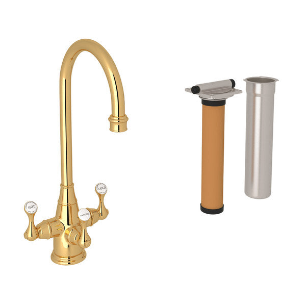 Rohl Georgian Era Three Handle Bar/Food Prep Filter Kitchen Faucet Kit