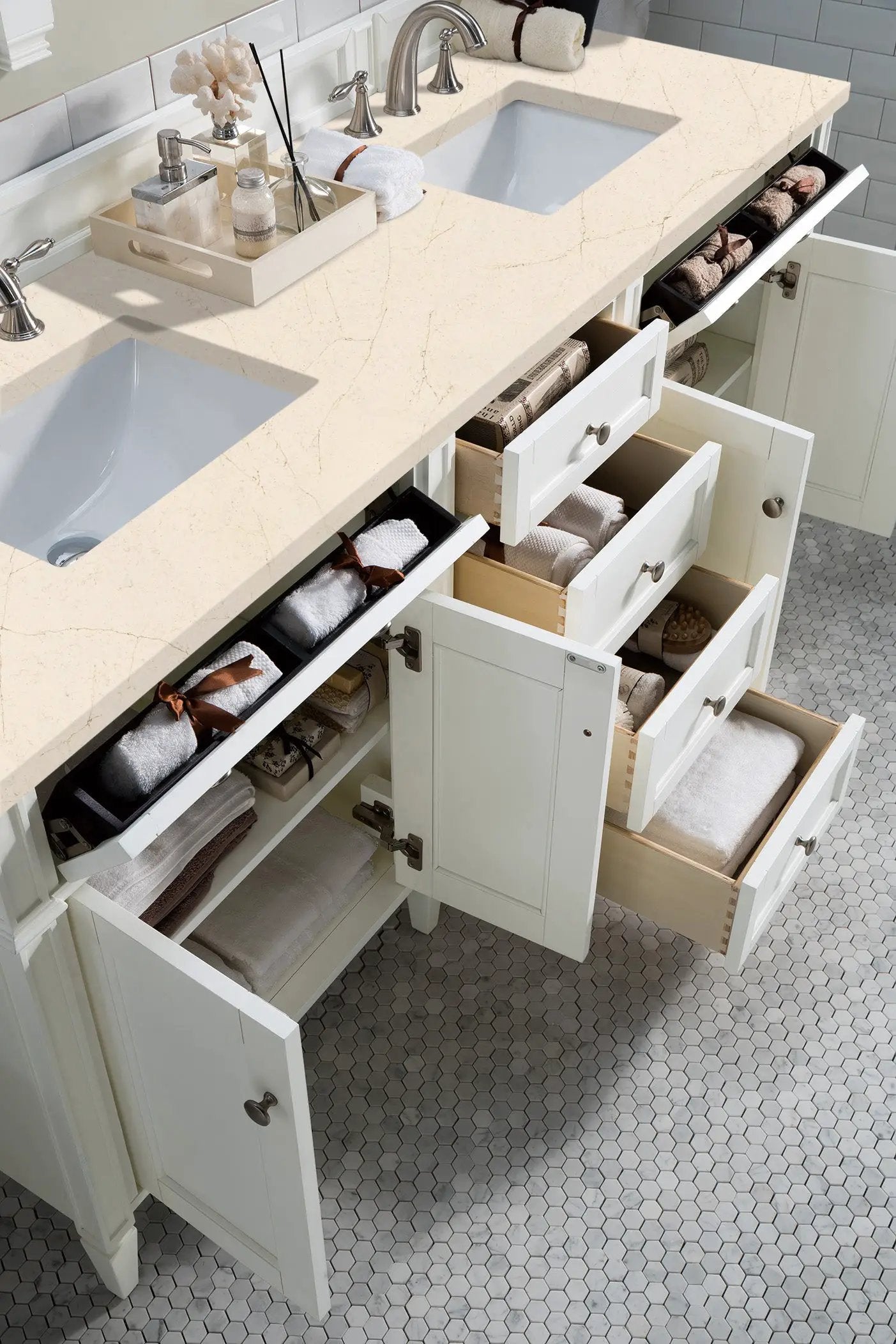 bright white vanity
