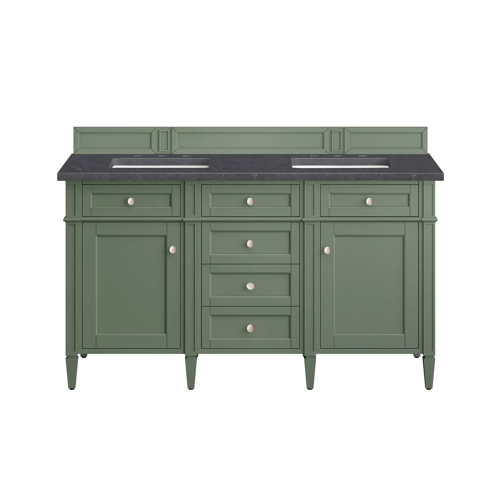 James Martin Brittany 60" Double Vanity Set - Smokey Celadon by James Martin Vanities