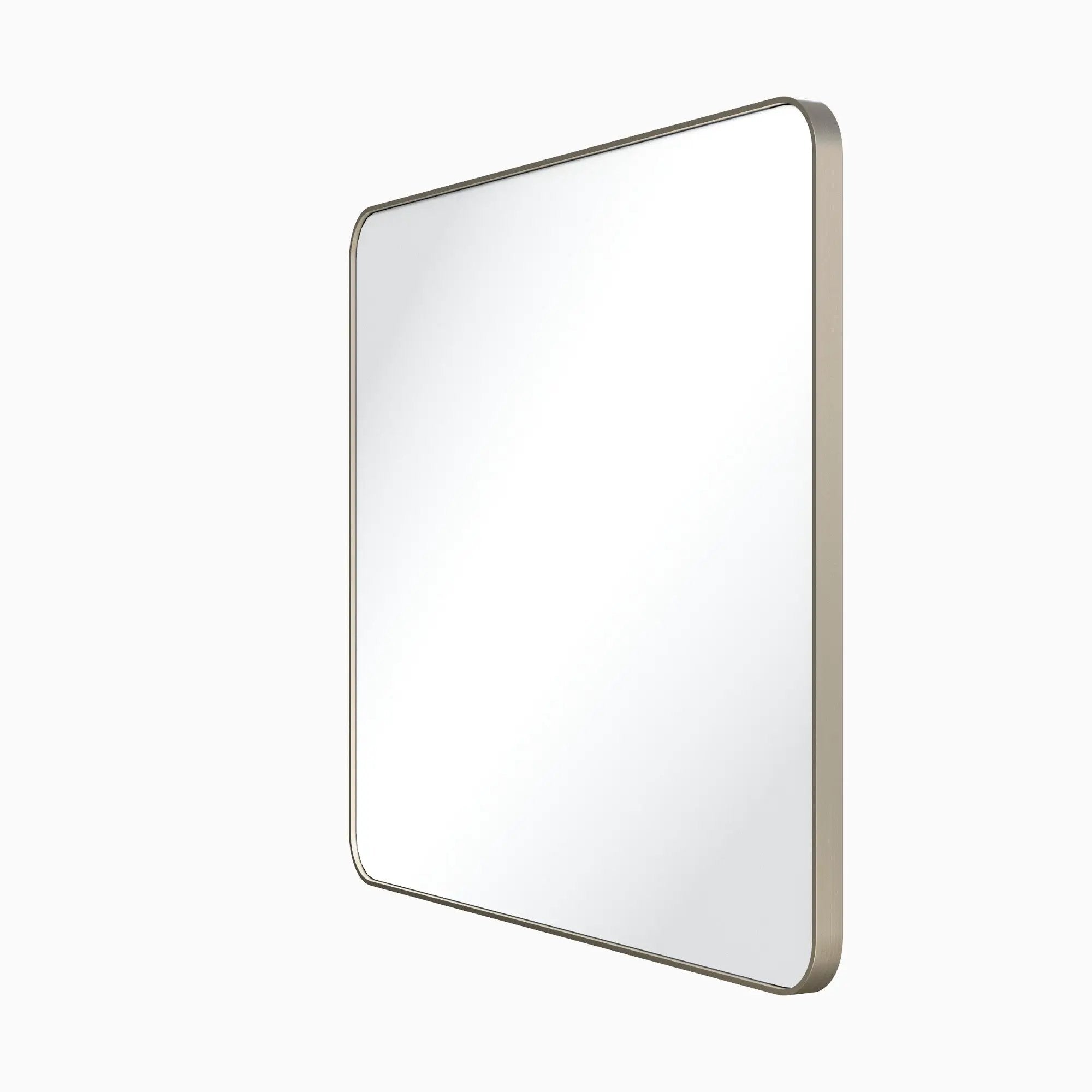 Jeffrey Alexander 33" W x 1" D x 28" H Rounded Rectangle Metal Frame Mirror by Jeffrey Alexander