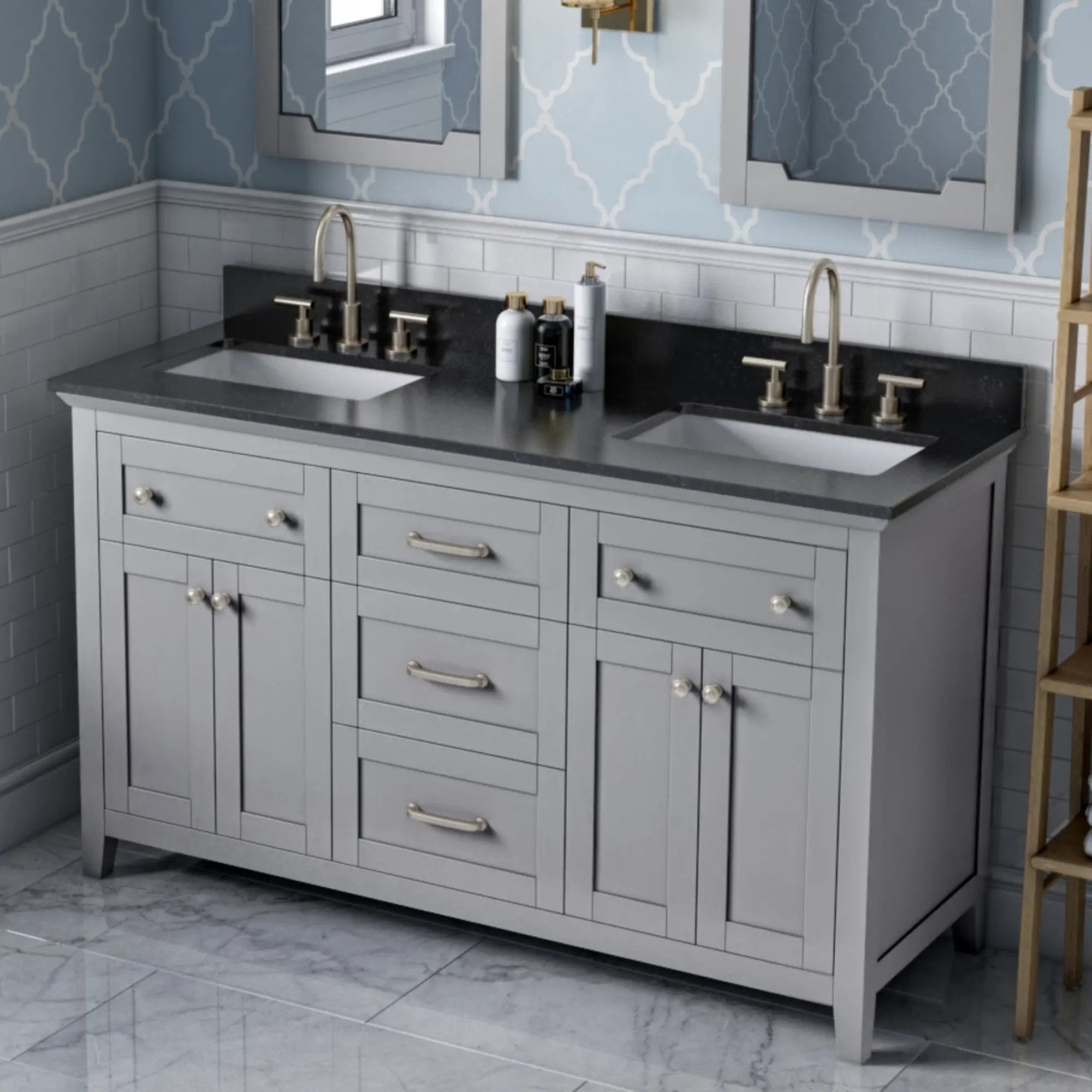 Jeffrey Alexander 60" Chatham Vanity Set by Jeffrey Alexander