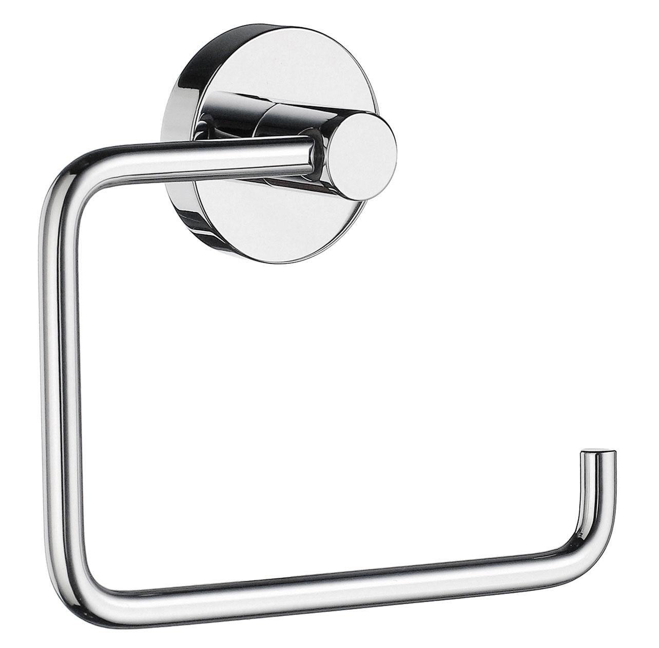 polished chrome toilet roll holder