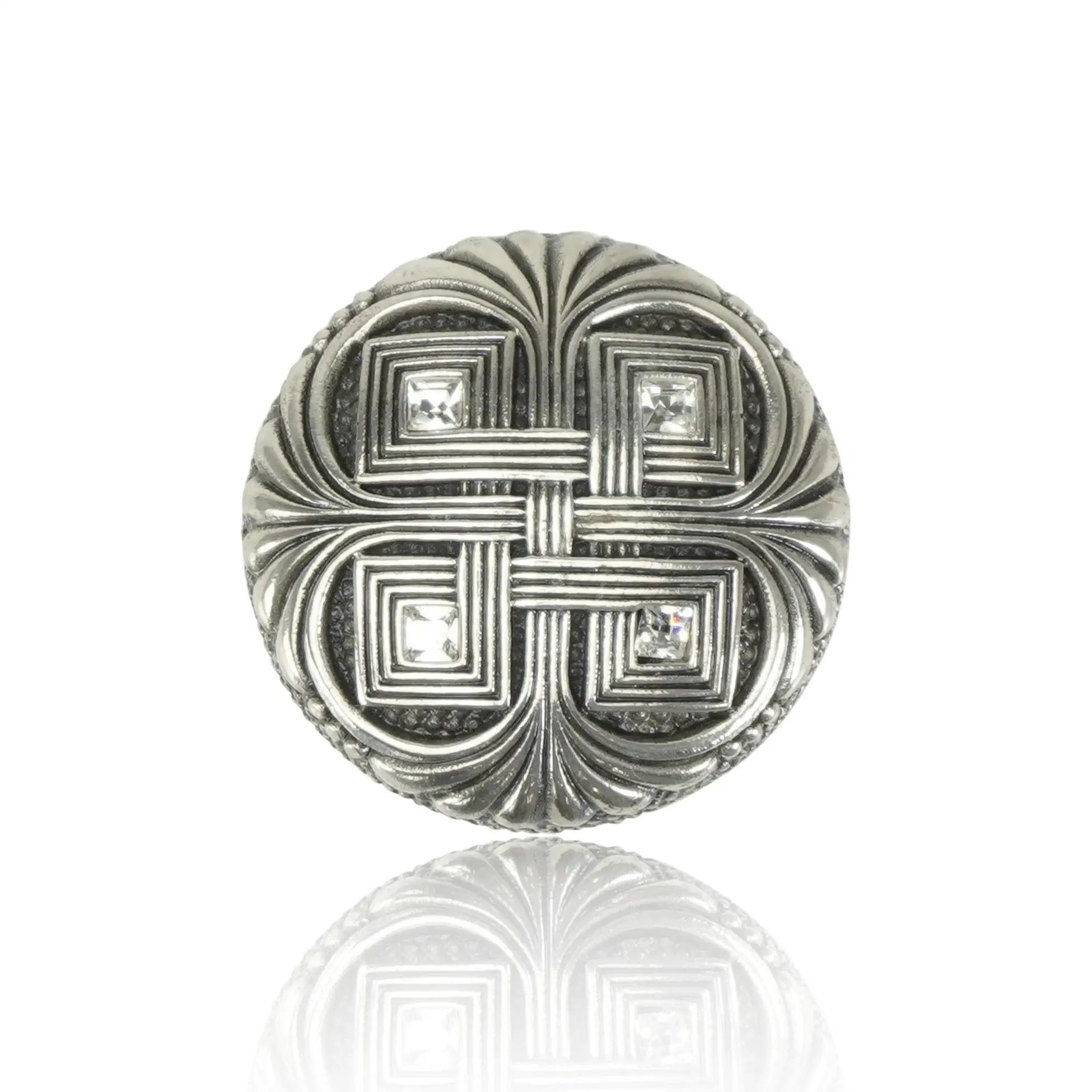burnish silver knob