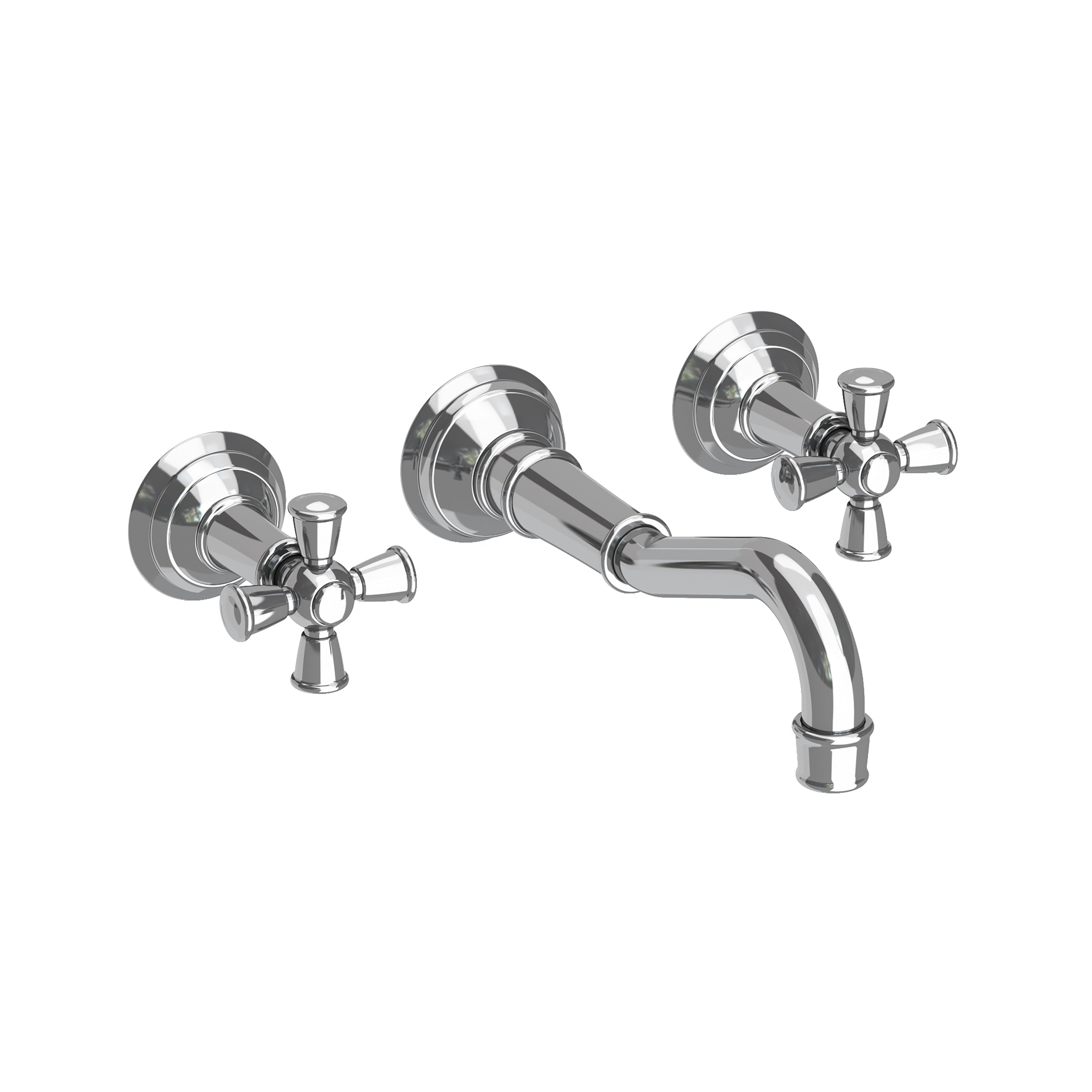 polished chrome lavatory faucet