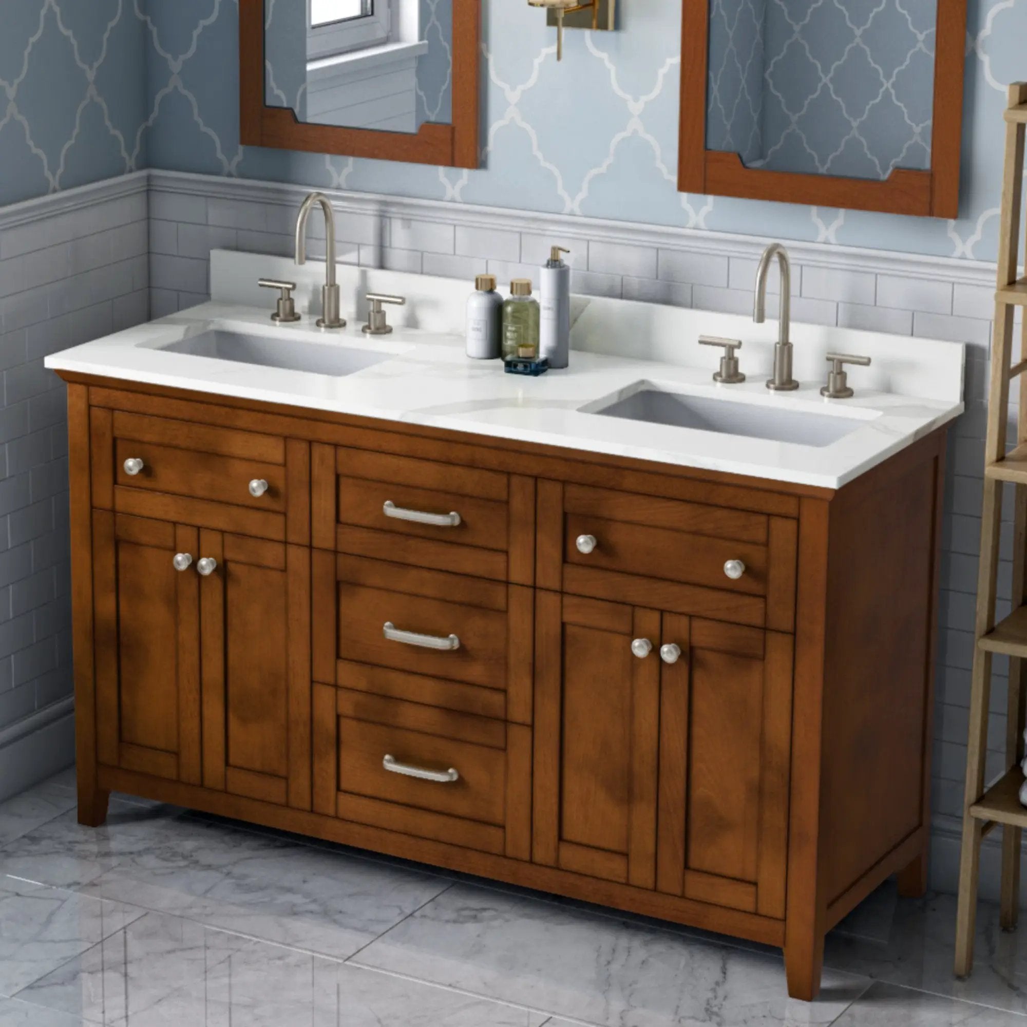 Jeffrey Alexander 60" Chatham Vanity Set by Jeffrey Alexander