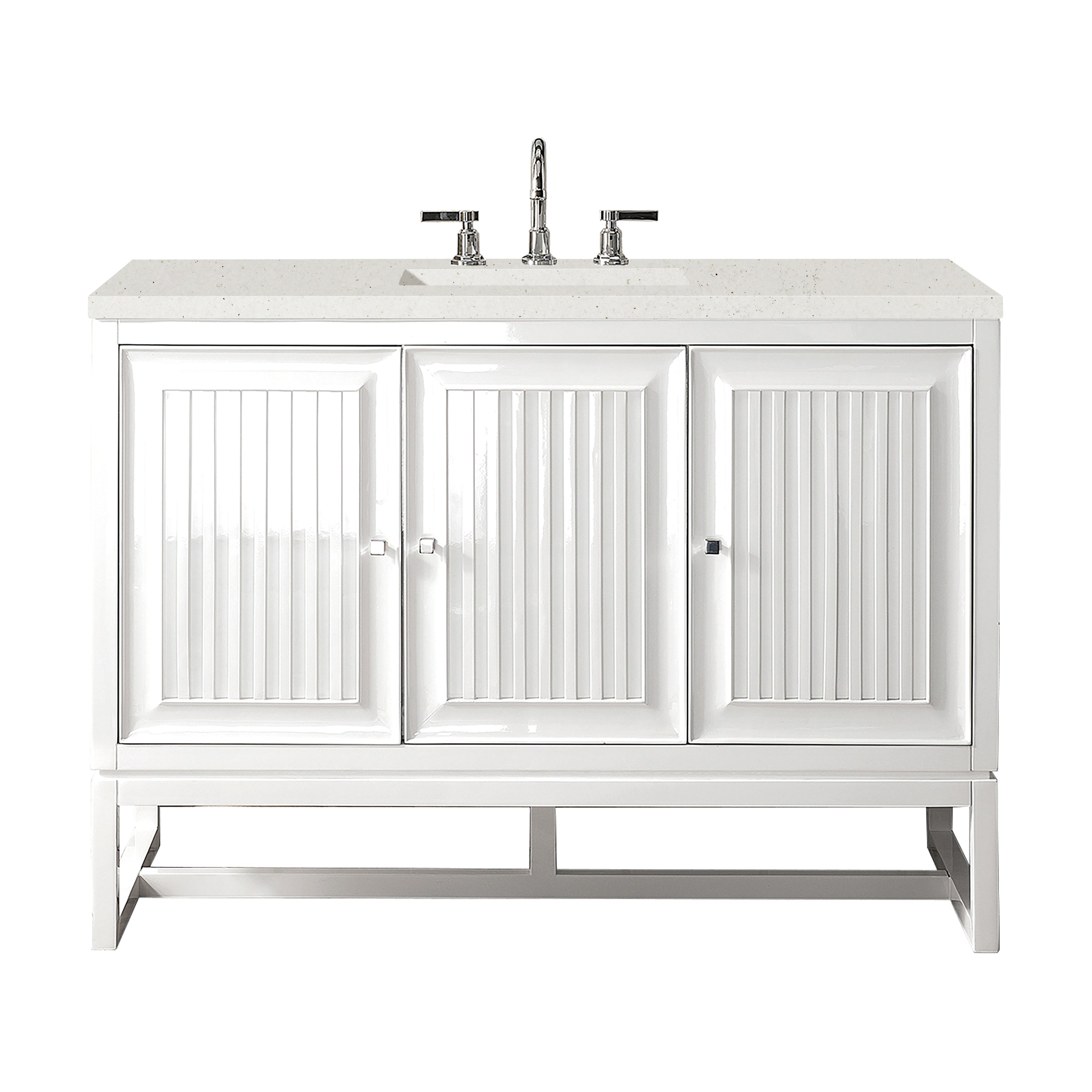 James Martin Vanities Athens 48" Single Vanity - Glossy White