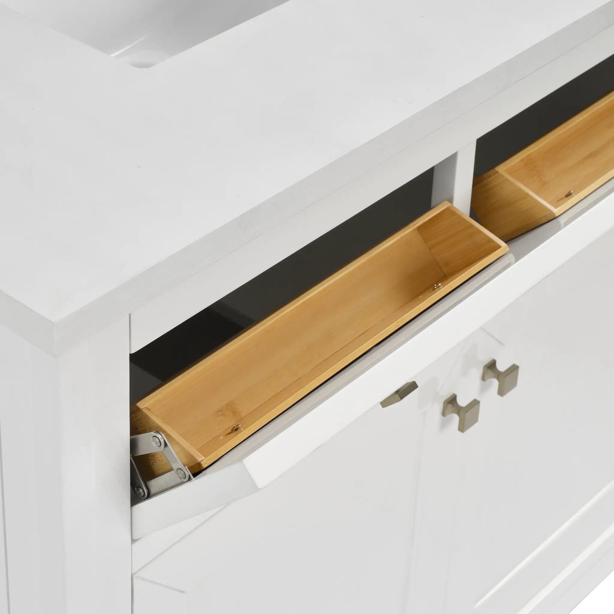 glossy white vanity