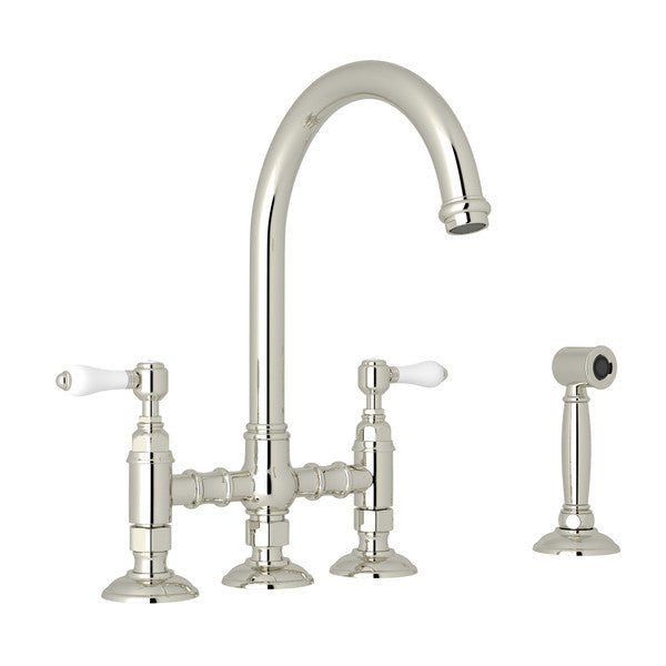 Rohl San Julio Bridge Kitchen Faucet with Side Spray