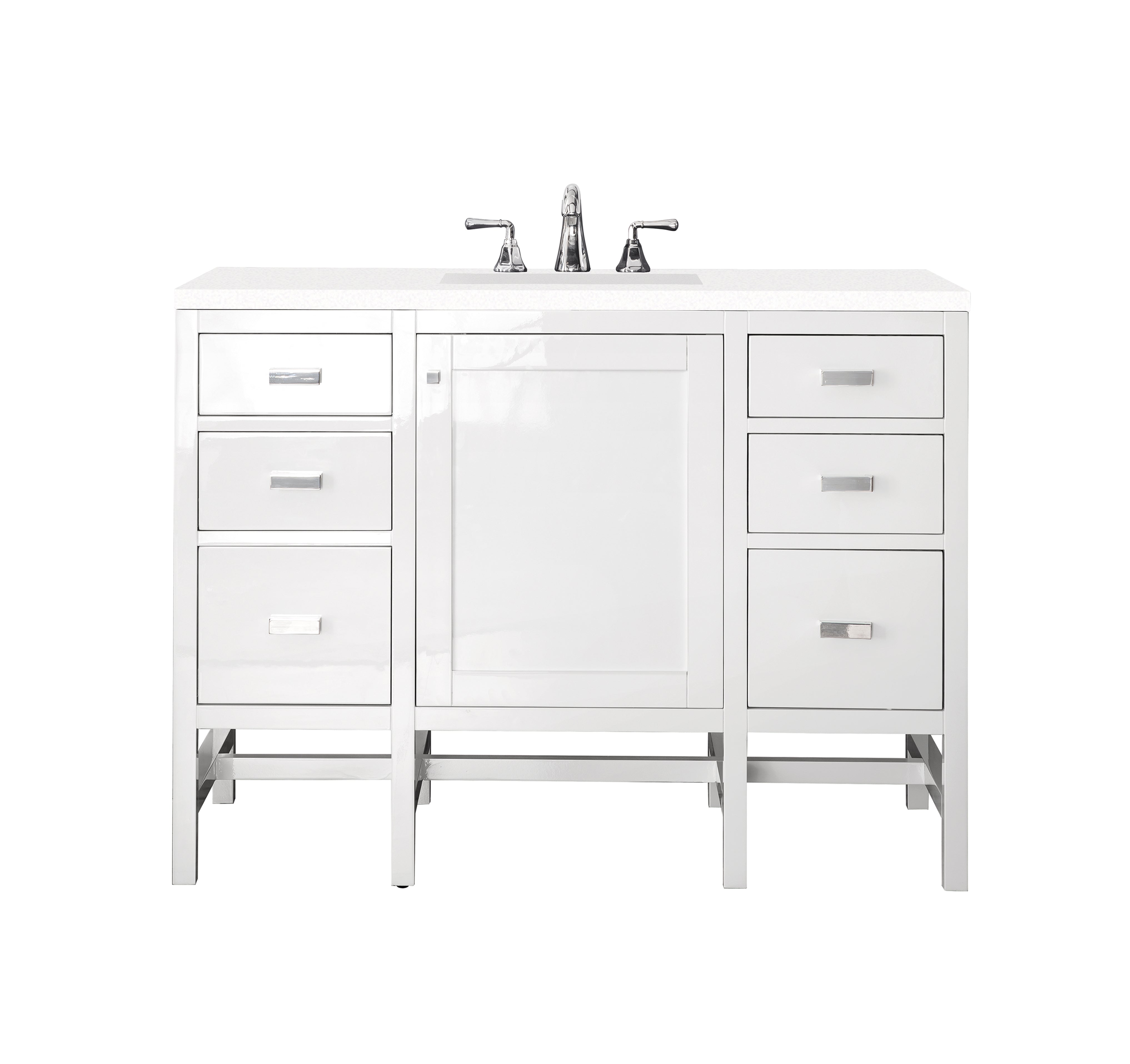 James Martin Vanities Addison 48" Single Vanity - Glossy White