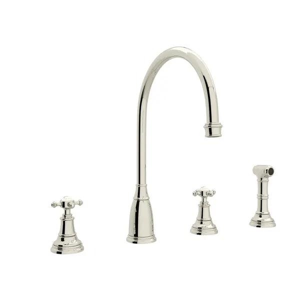 Rohl Georgian Era Two Handle Kitchen Faucet with Side Spray by Rohl