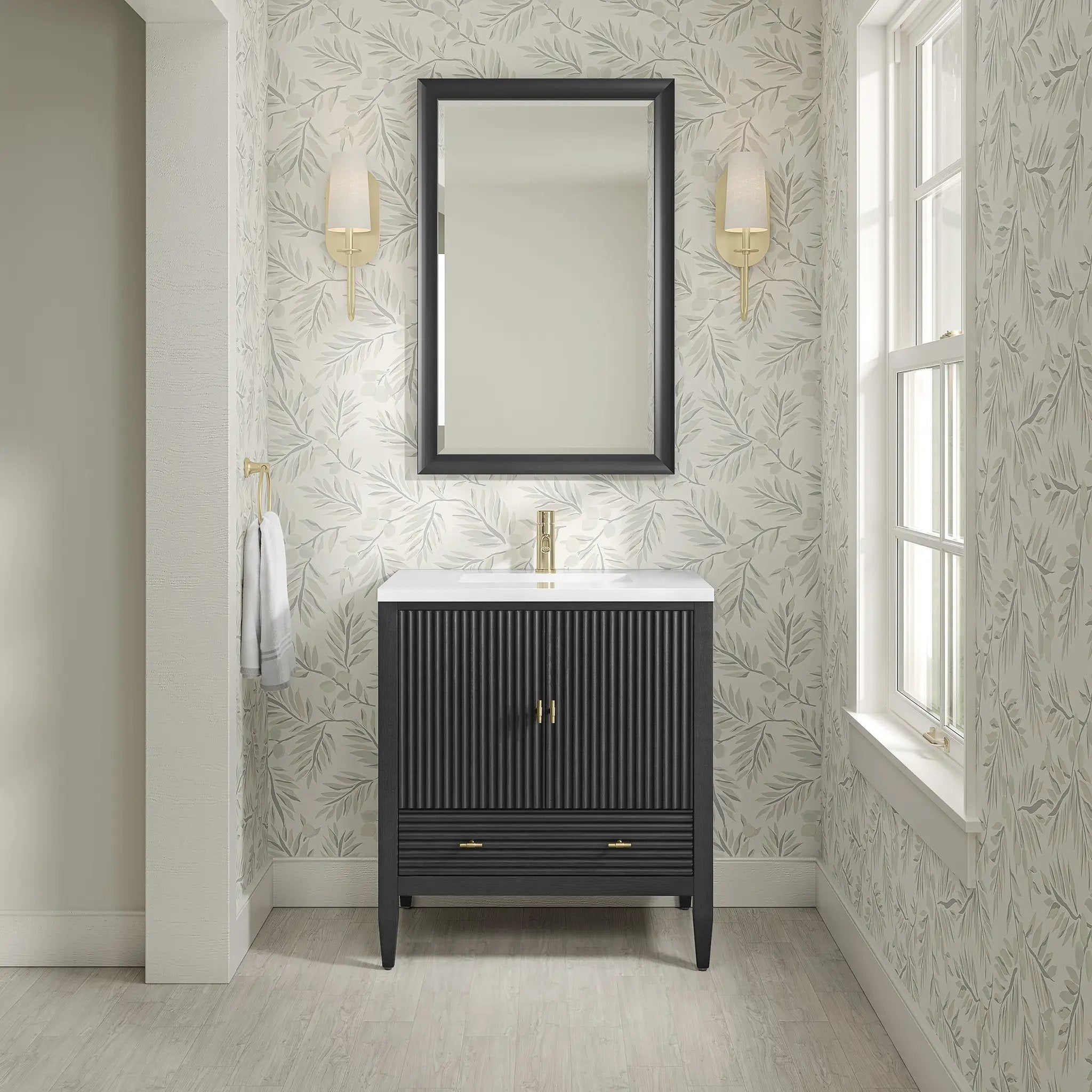 carbon oak vanity