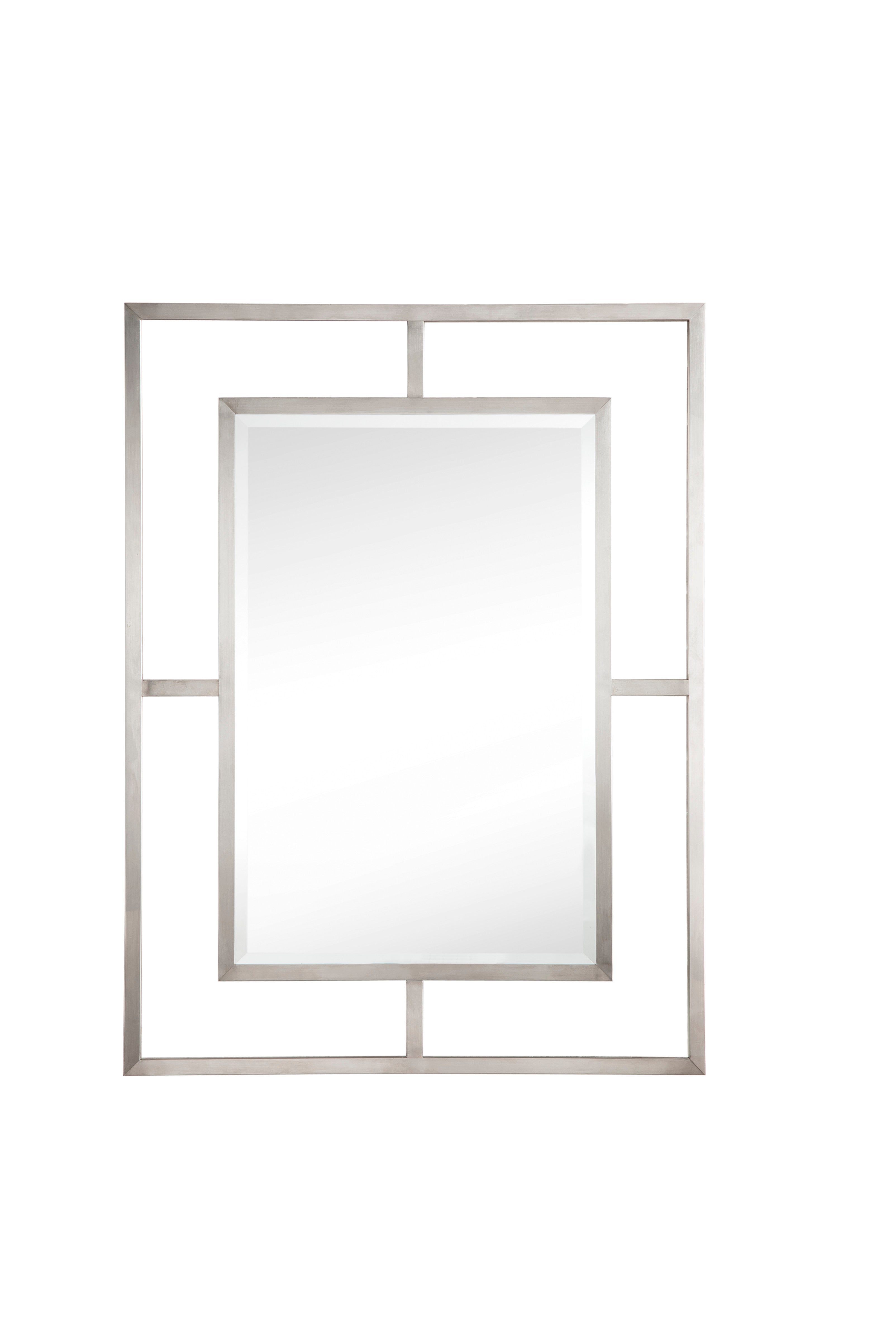 brushed nickel mirror