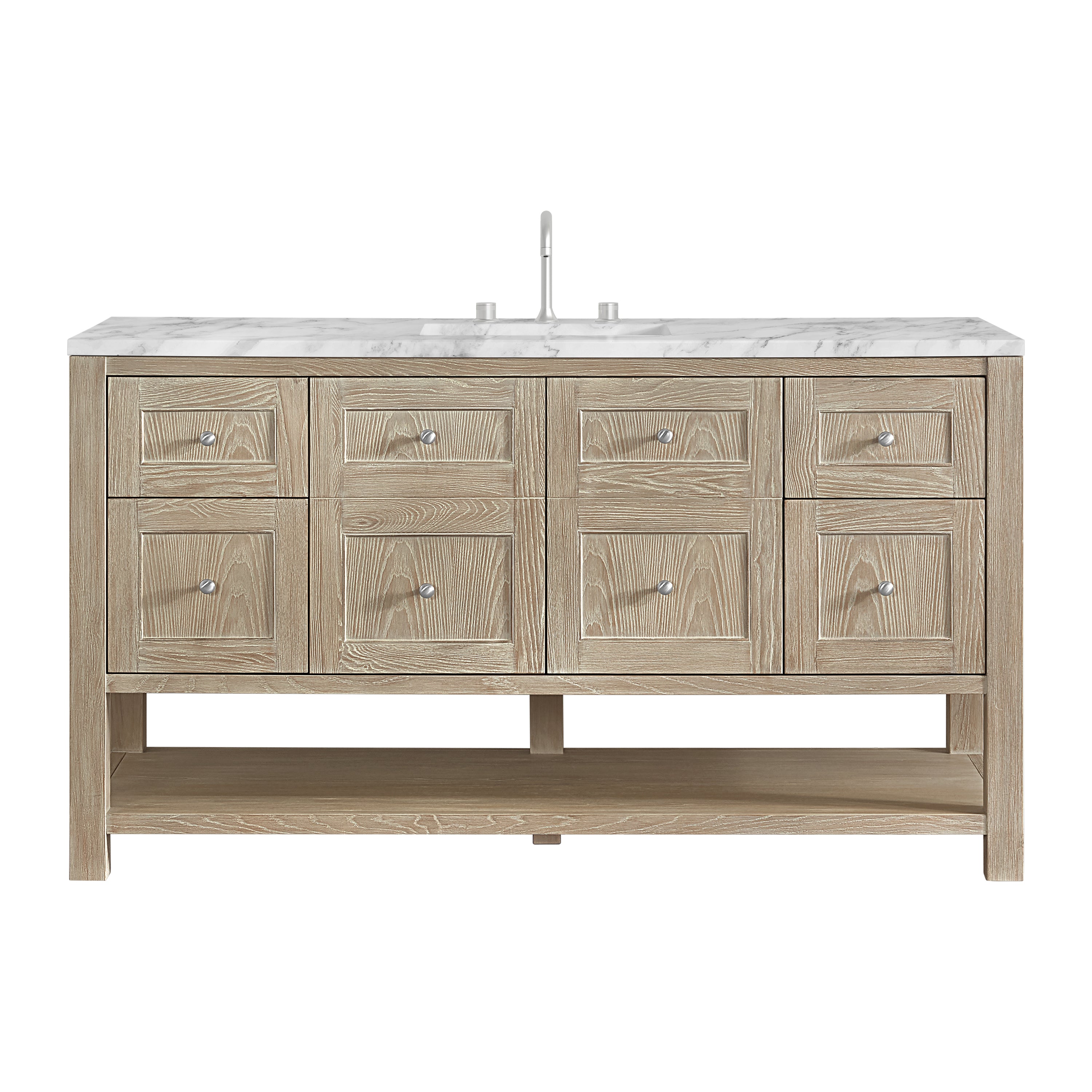 James Martin Vanities Breckenridge 60" Single Vanity - Whitewashed Oak
