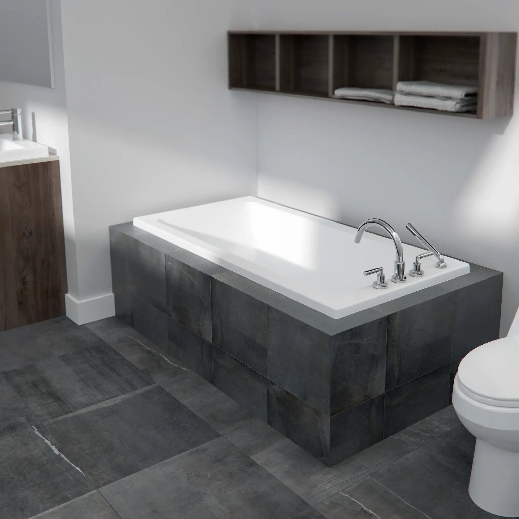 white bathtub