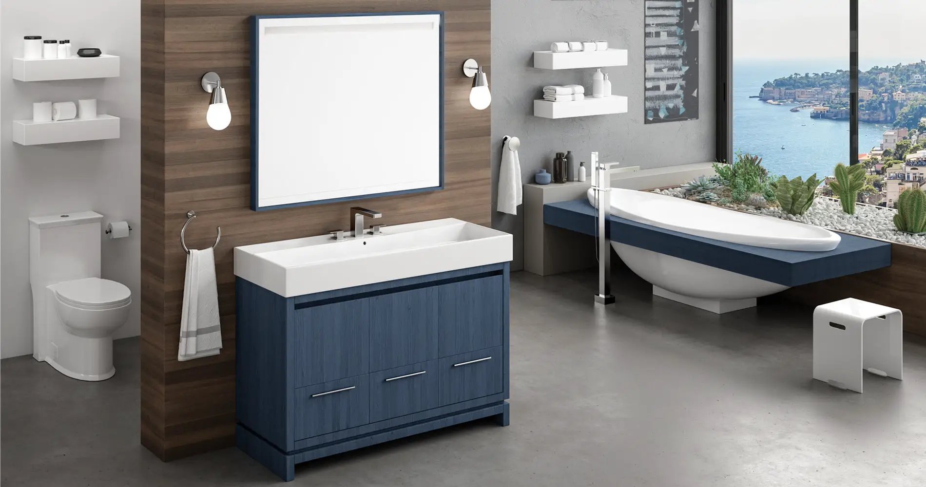horizon blue vanity