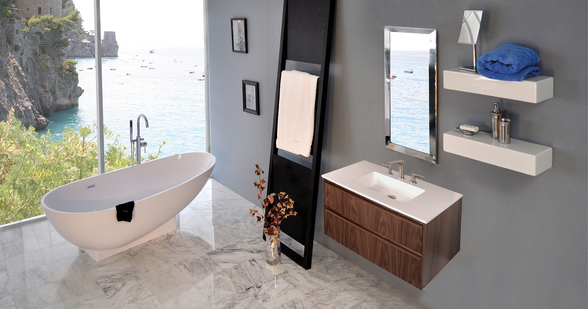 natural walnut vanity