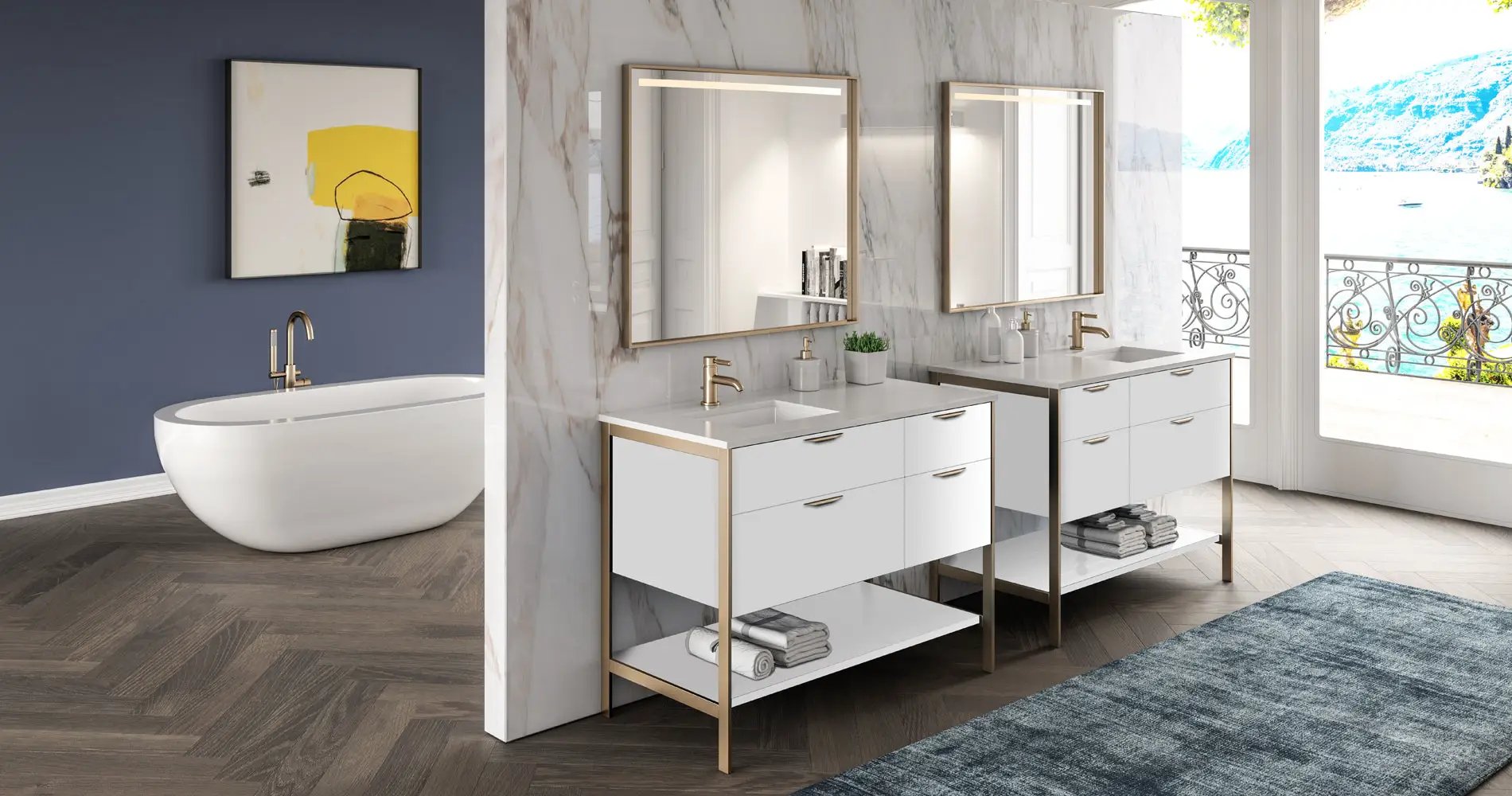 matte white vanity