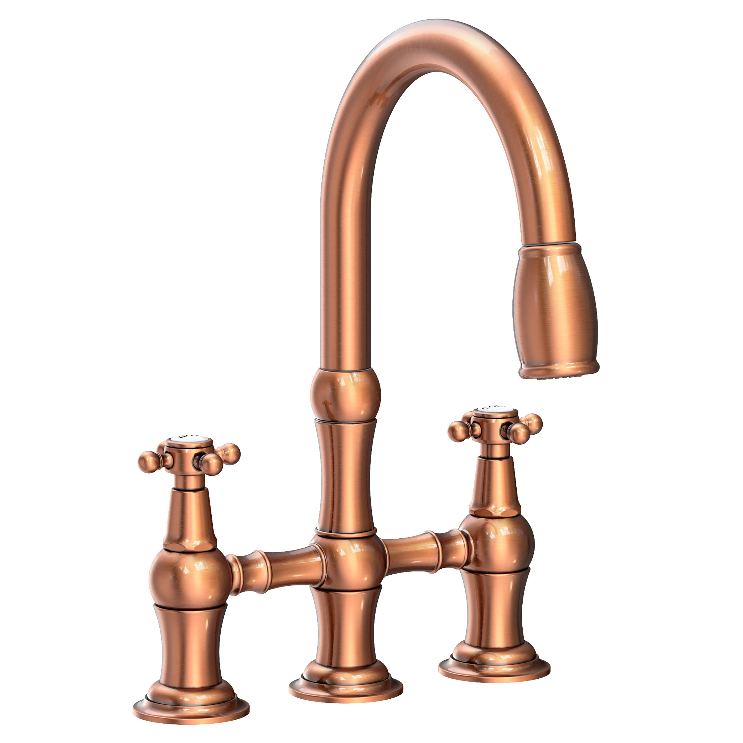 Newport Brass Chesterfield Kitchen Bridge Pull-Down Faucet