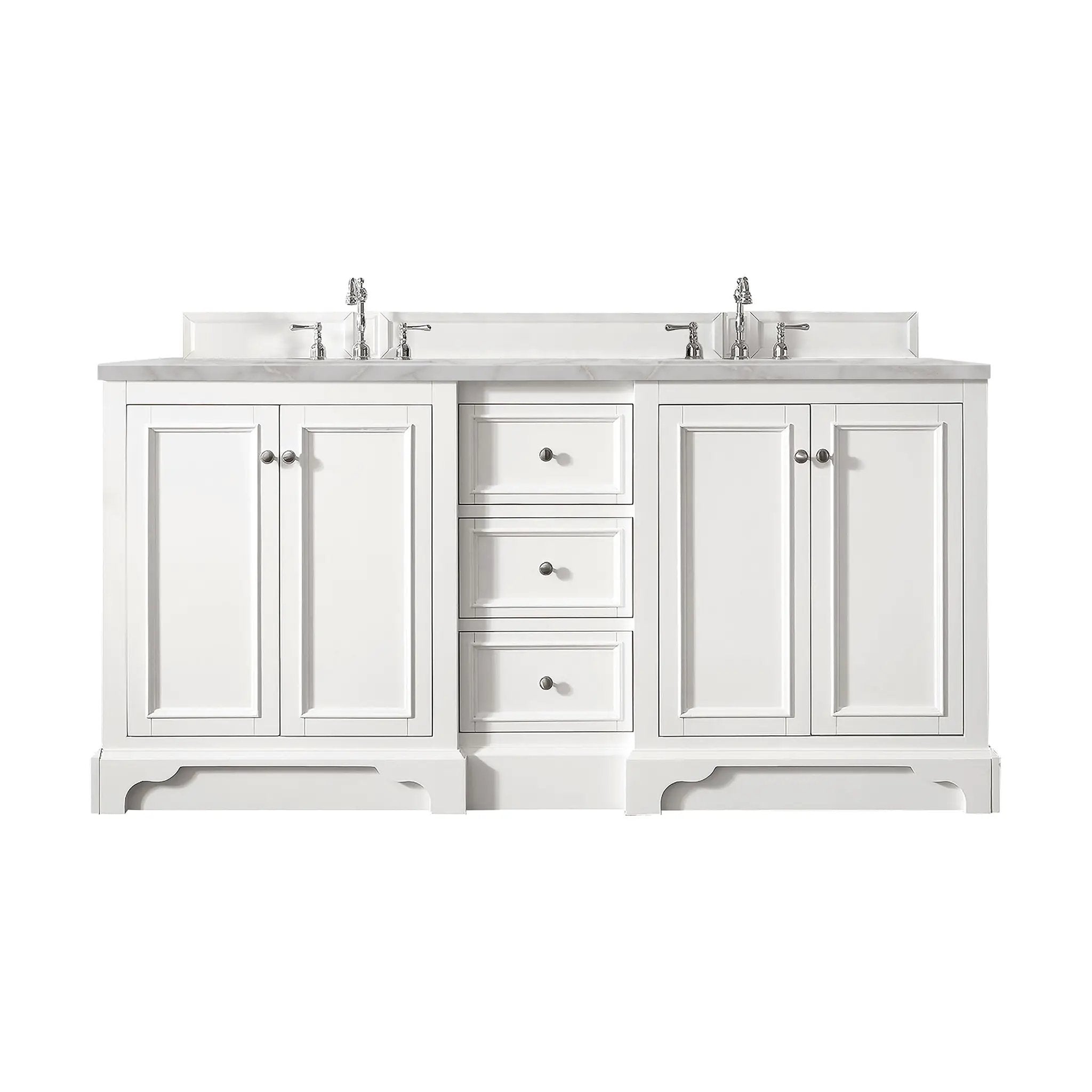 James Martin De Soto 72" Double Vanity Set - Bright White by James Martin Vanities
