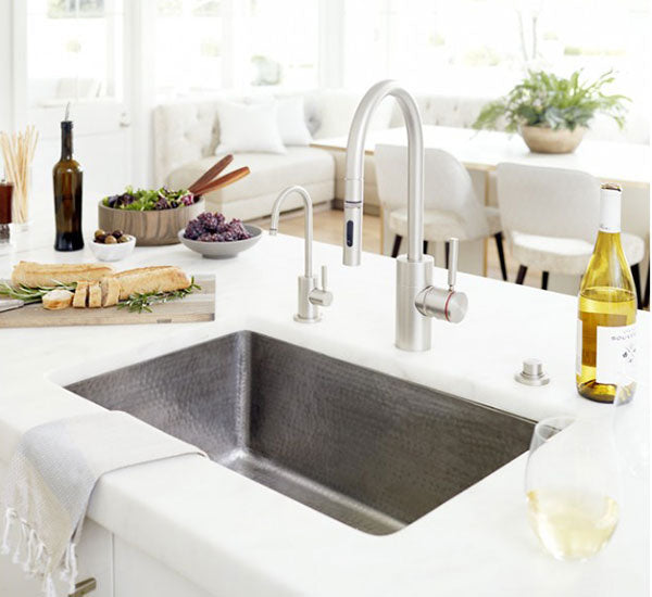 antique copper hammered sink