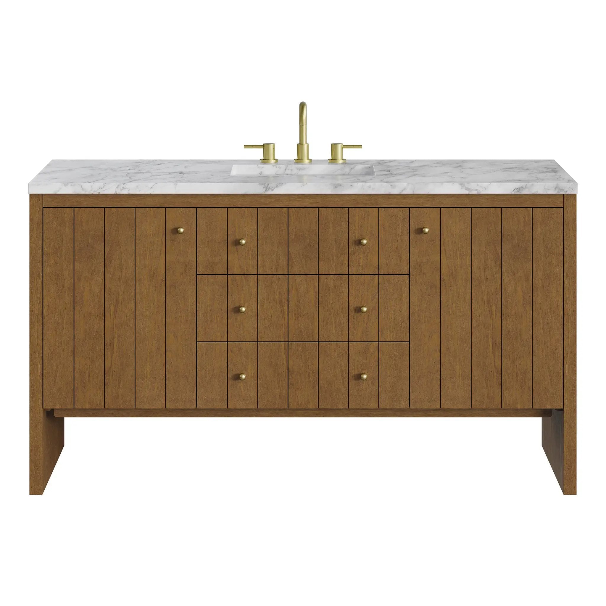 James Martin Hudson 60" Single Vanity Set - Honey Oak by James Martin Vanities