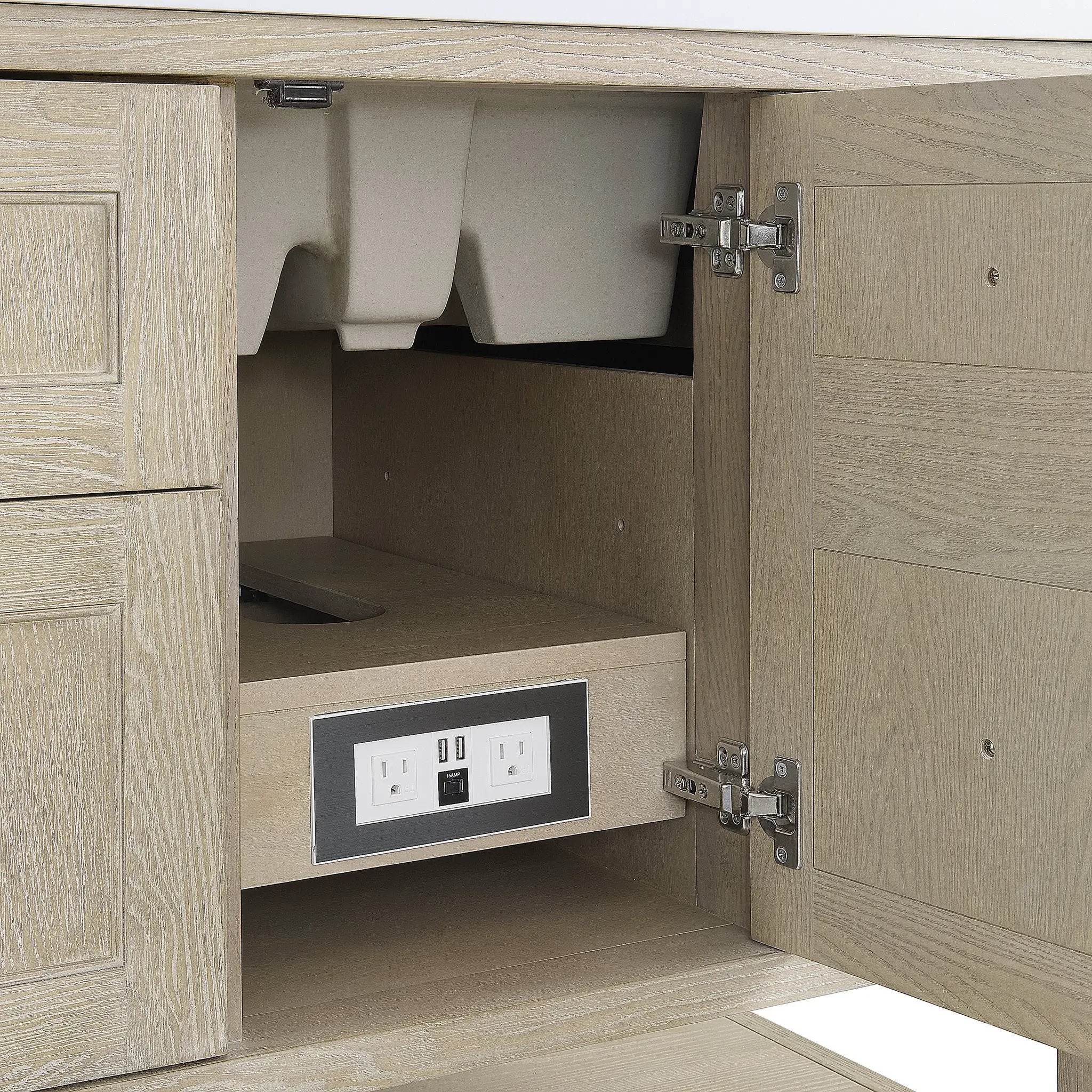 whitewashed oak vanity