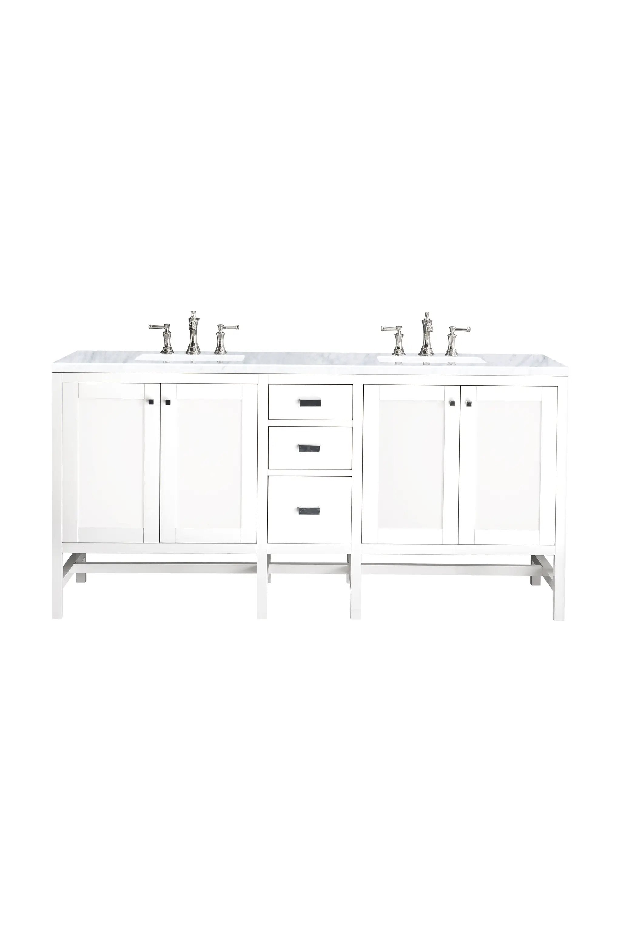 James Martin Addison 72" Double Vanity Set - Glossy White by James Martin Vanities