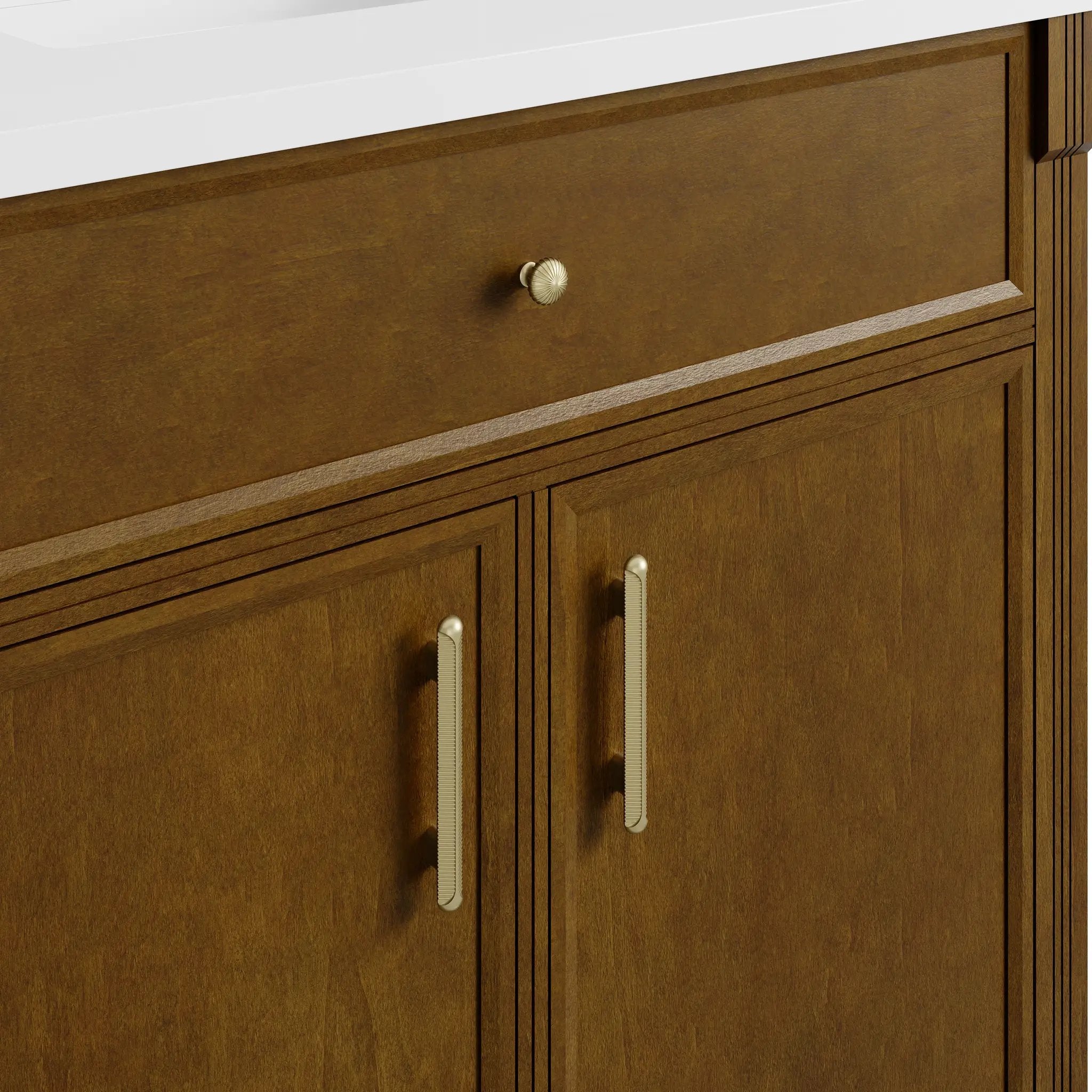honey oak vanity