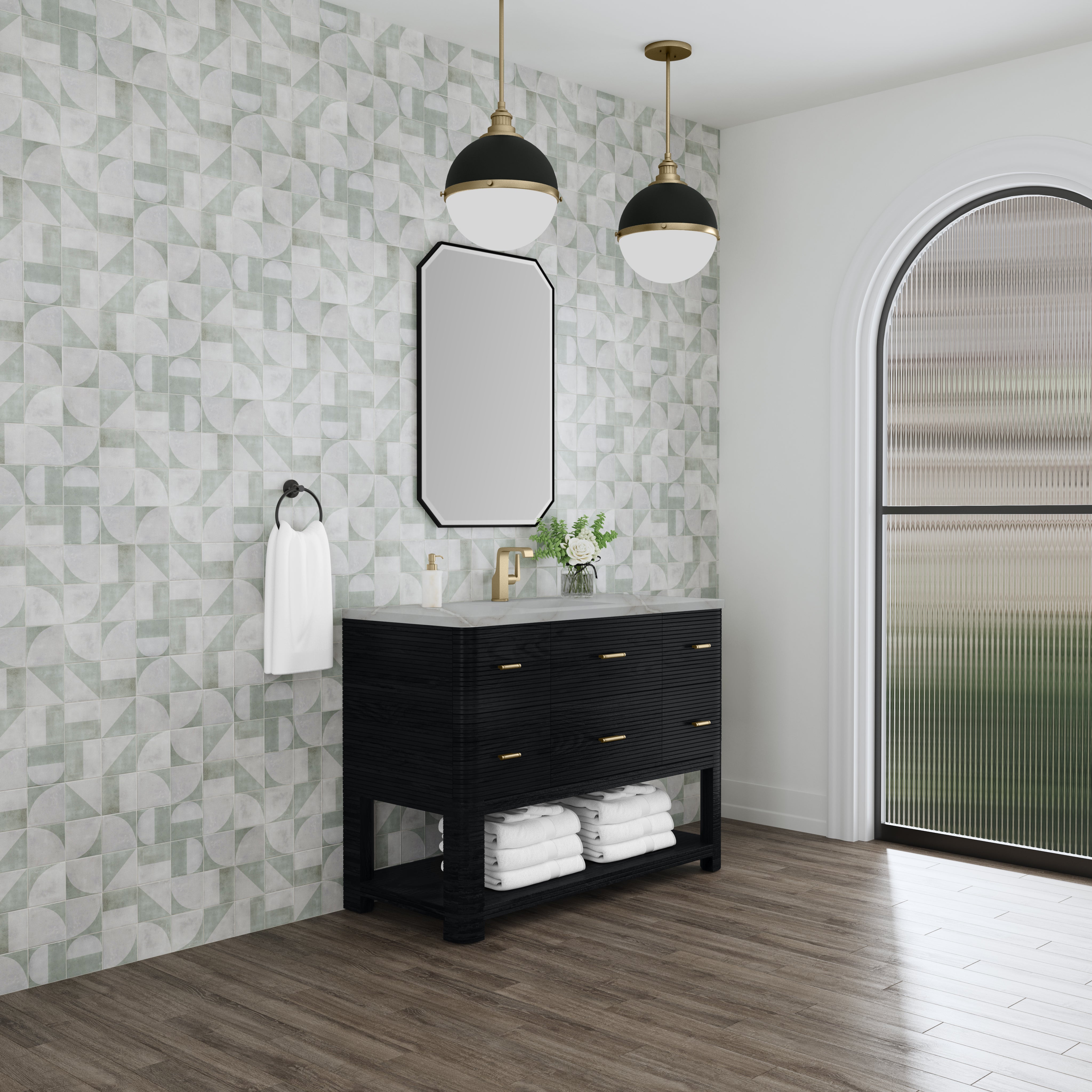 victorian silver quartz top vanity