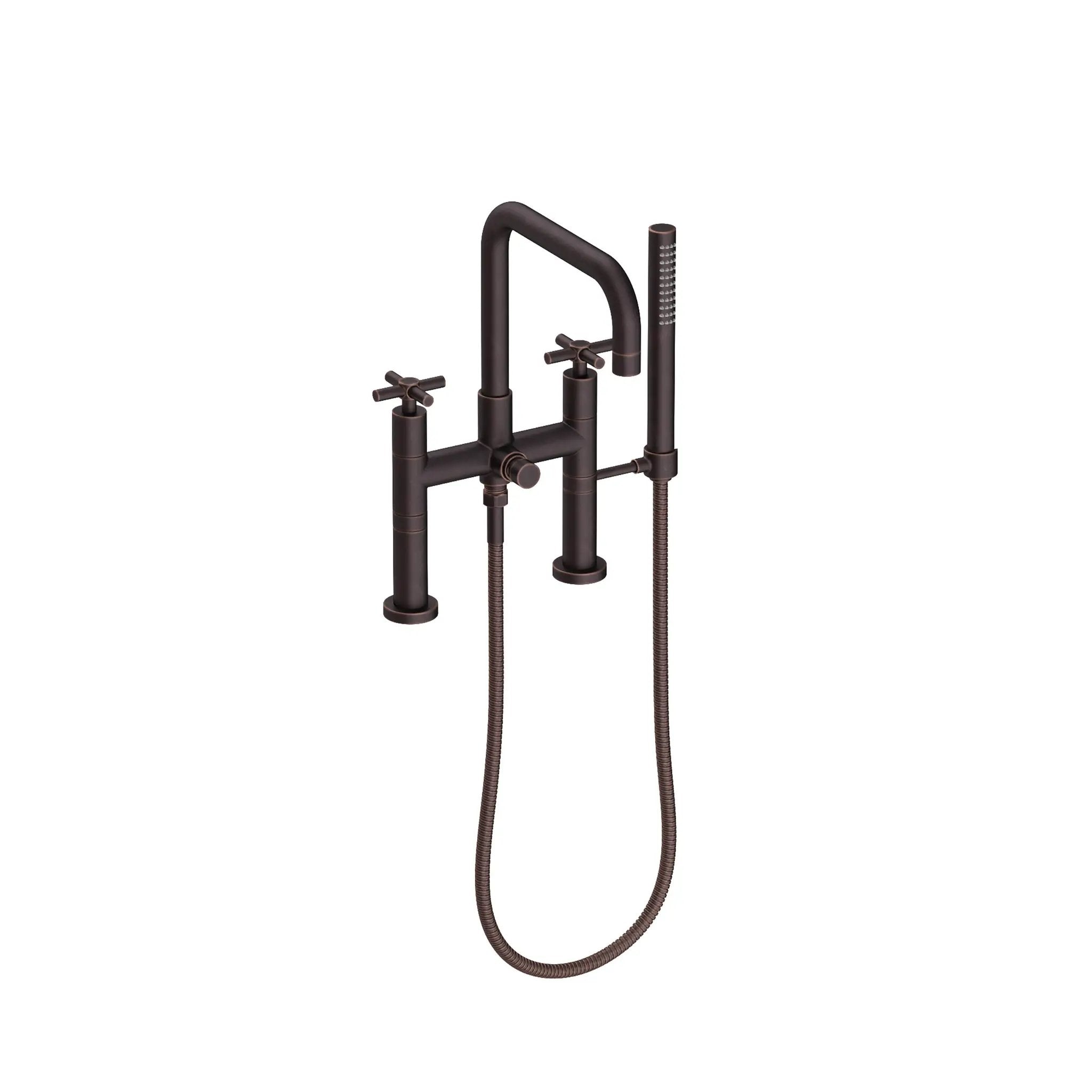 Newport Brass East Square Exposed Tub & Hand Shower Set - Deck Mount by Newport Brass