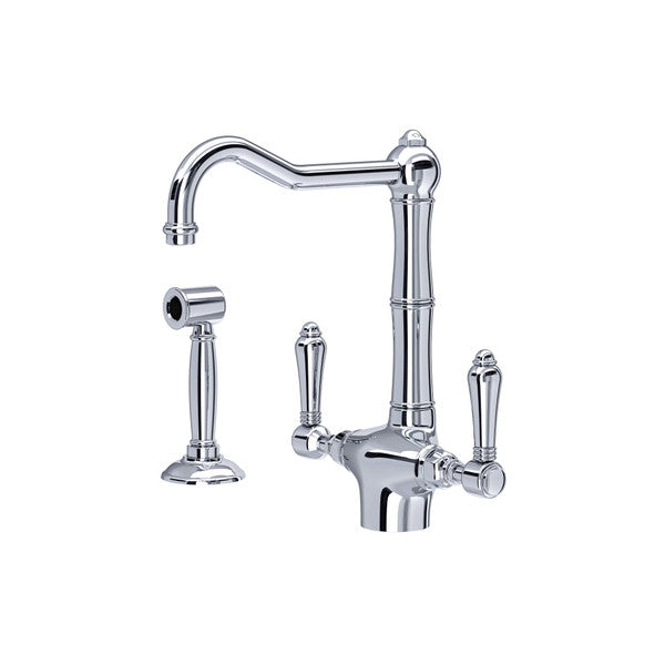 polished chrome kitchen faucet