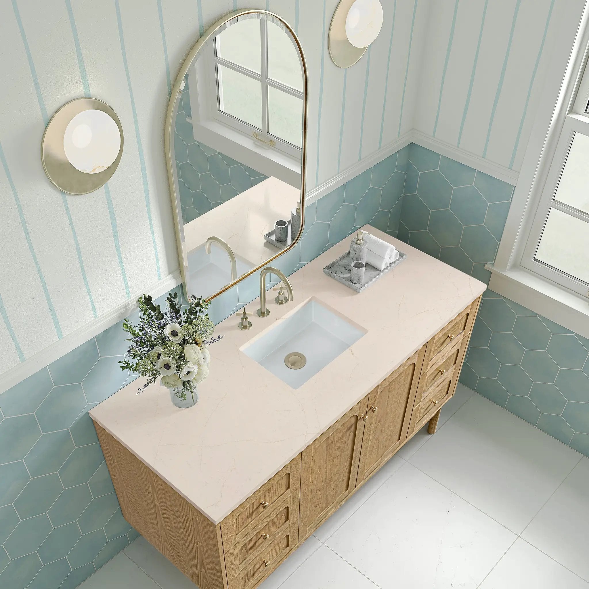 light natural oak vanity