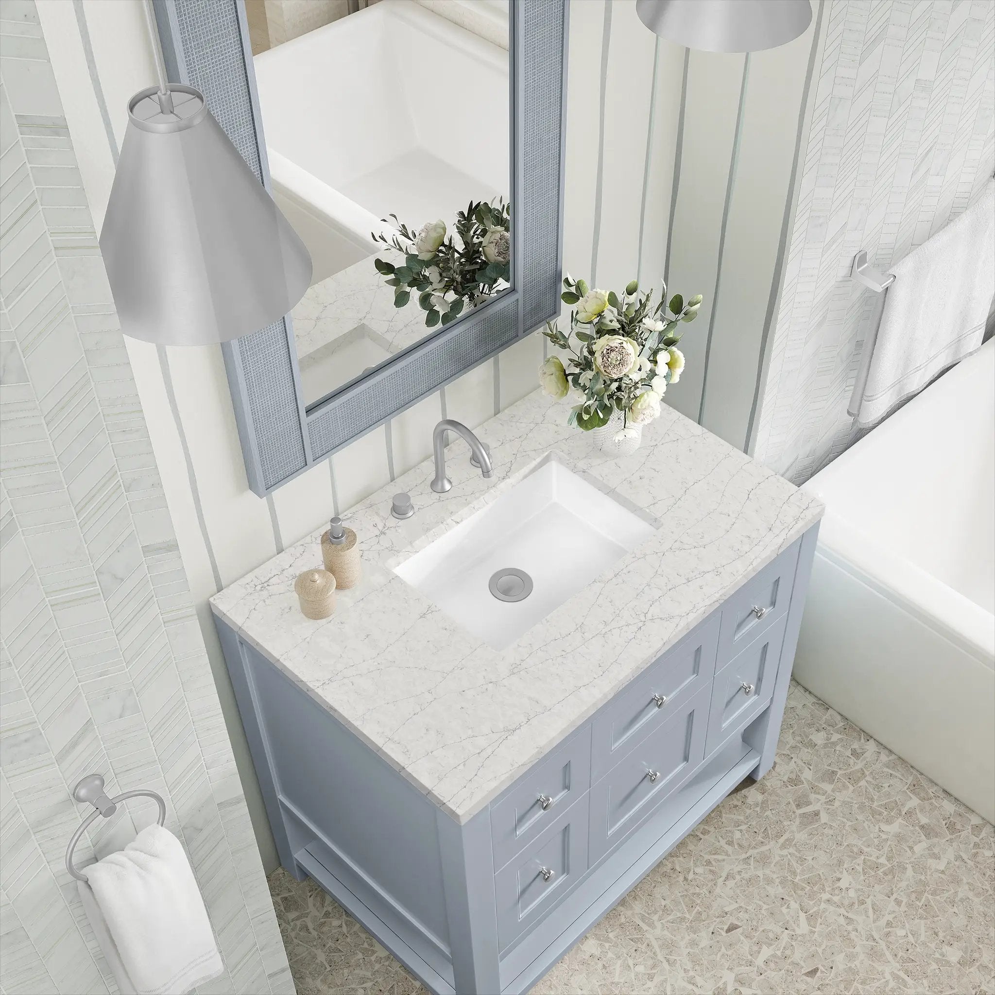 serenity blue vanity