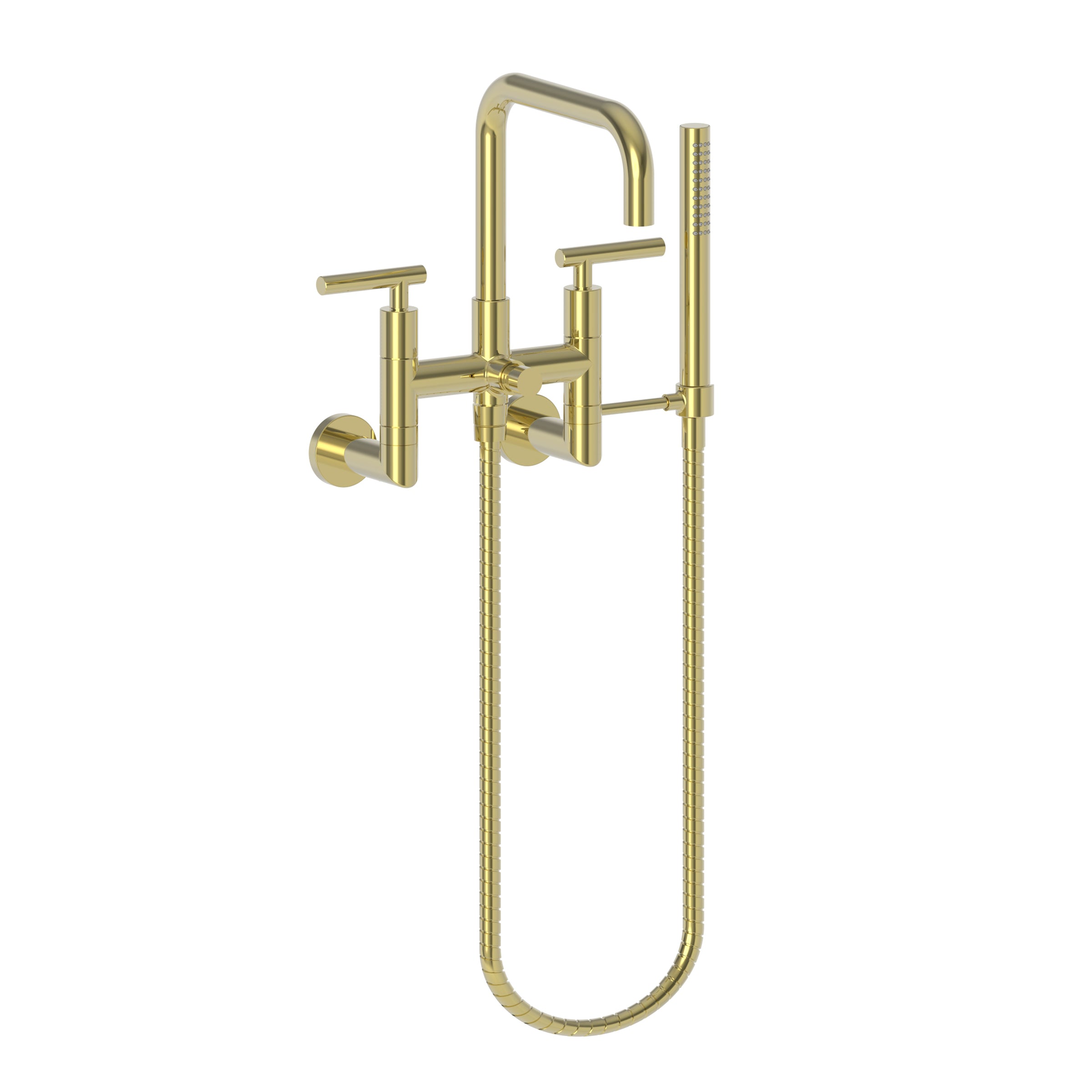 Newport Brass East Square Exposed Tub & Hand Shower Set - Wall Mount
