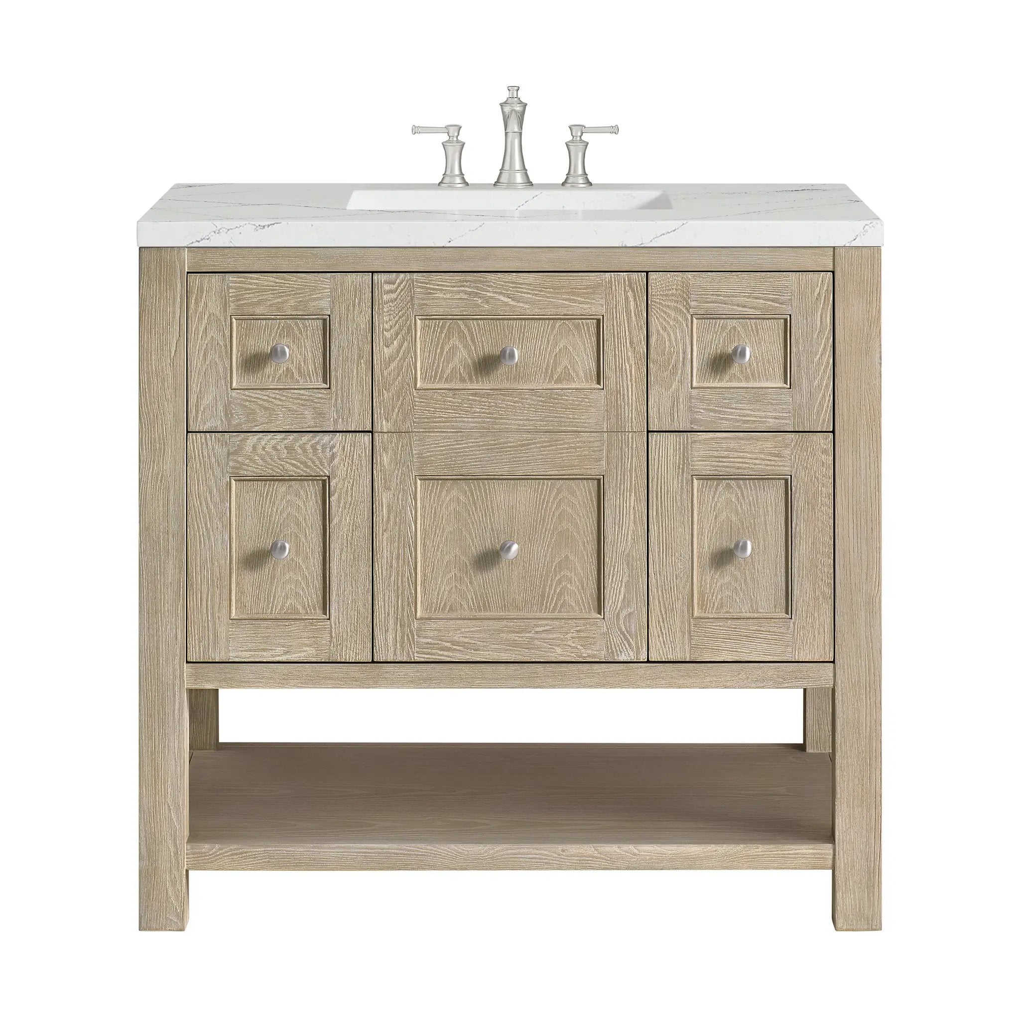 James Martin Breckenridge 36" Single Vanity Set - Whitewashed Oak by James Martin Vanities
