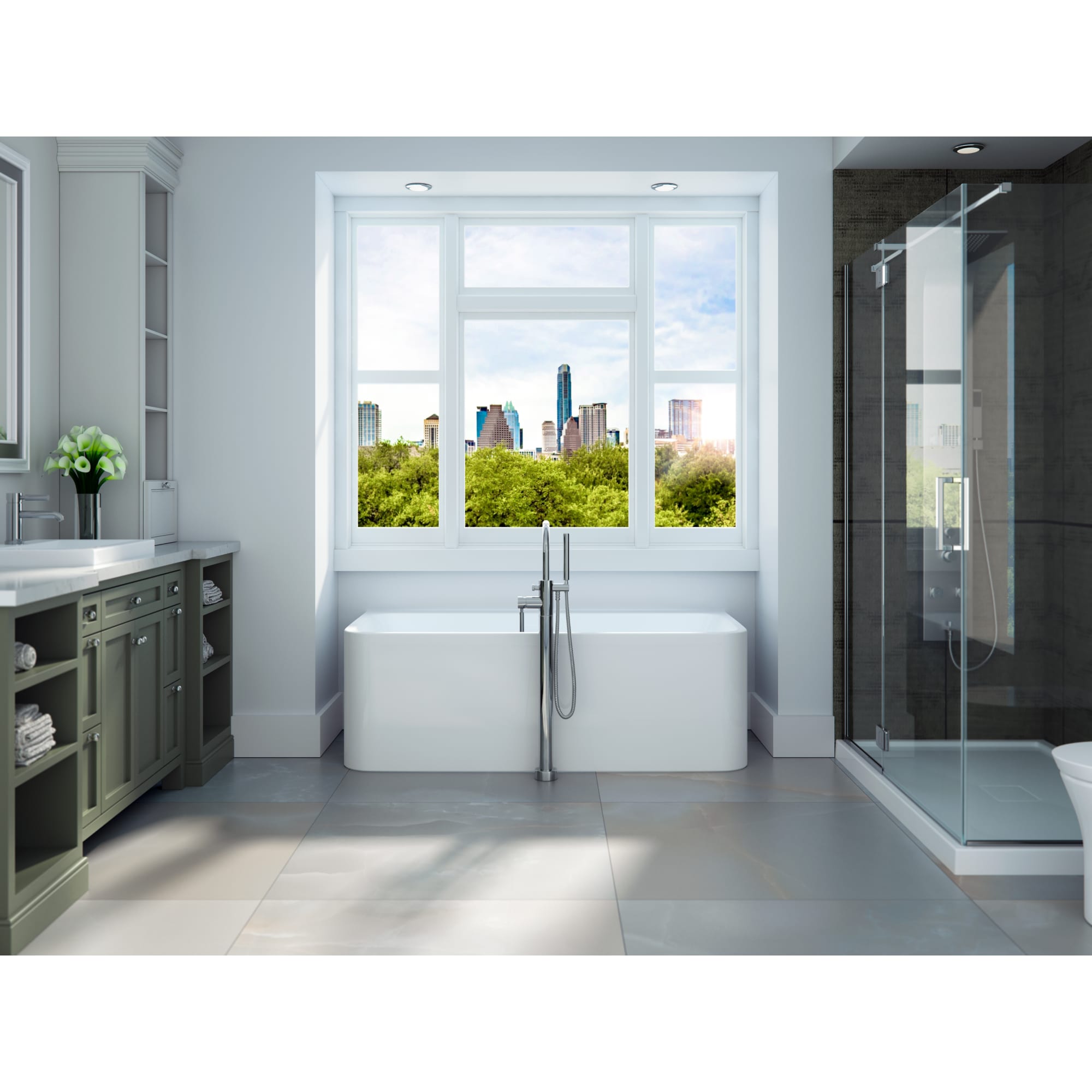 white bathtub