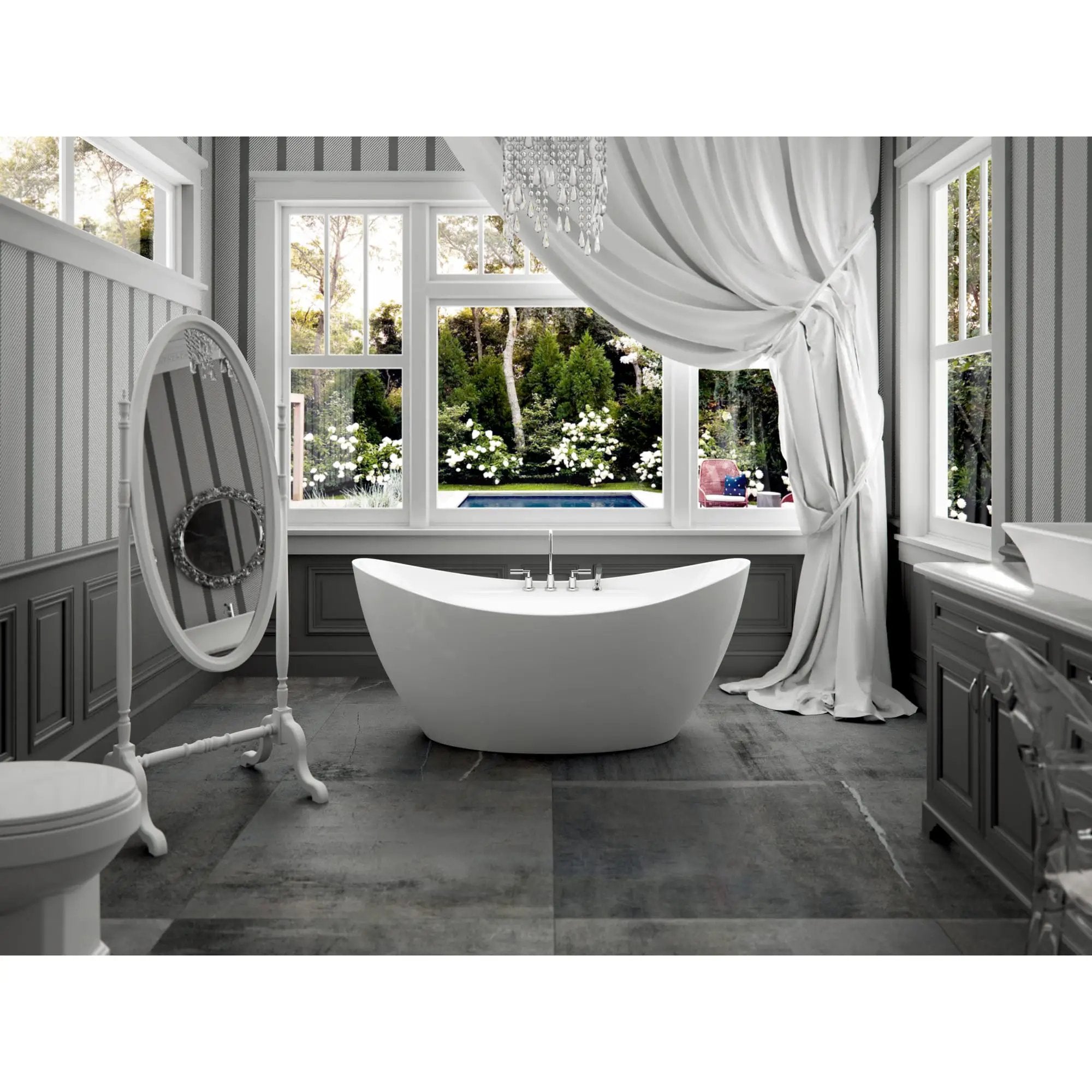 white bathtub