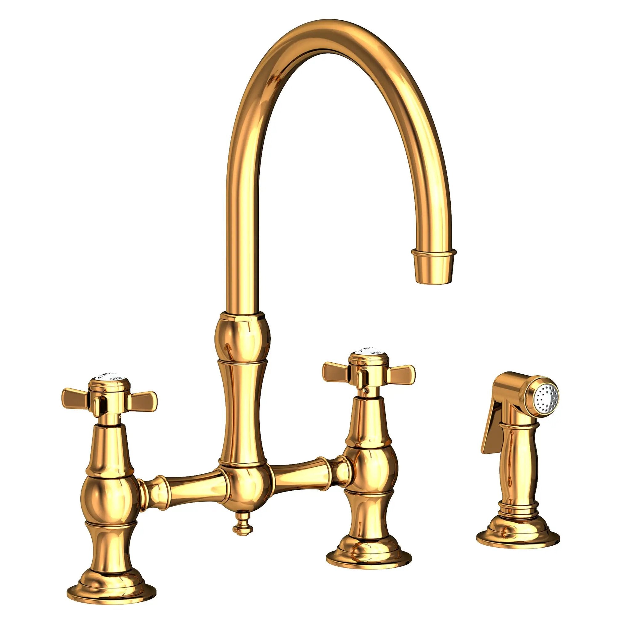 Newport Brass Fairfield Kitchen Bridge Faucet with Side Spray by Newport Brass