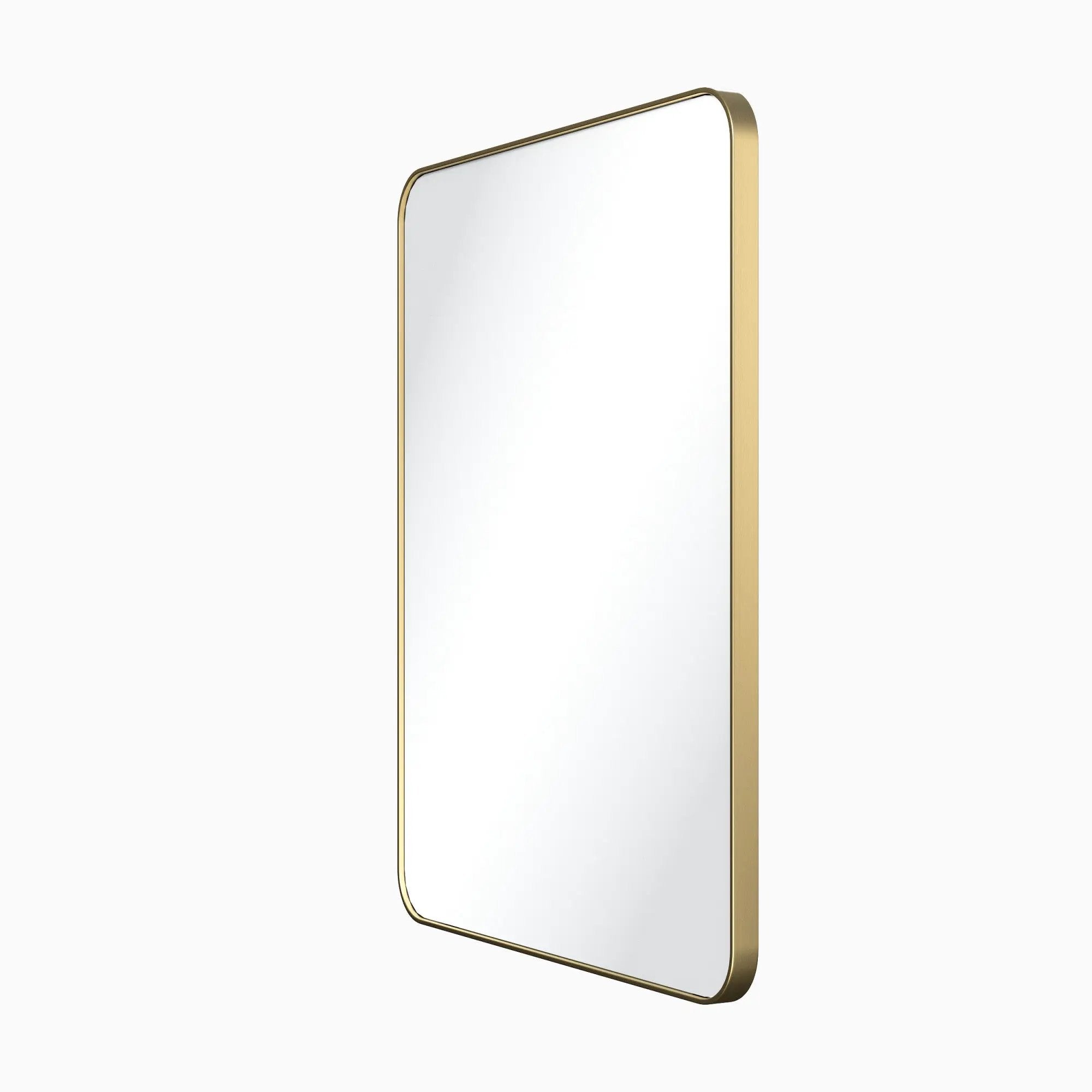 Jeffrey Alexander 24" W x 1" D x 30" H Rounded Rectangle Metal Frame Mirror by Jeffrey Alexander