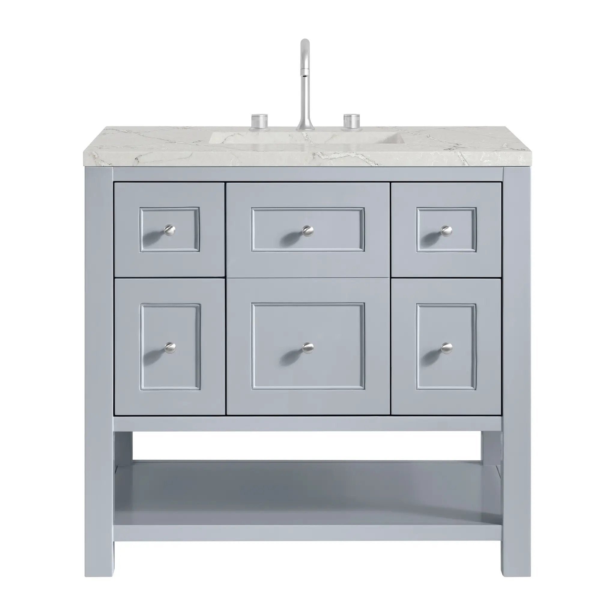 James Martin Breckenridge 36" Single Vanity Set - Serenity Blue by James Martin Vanities