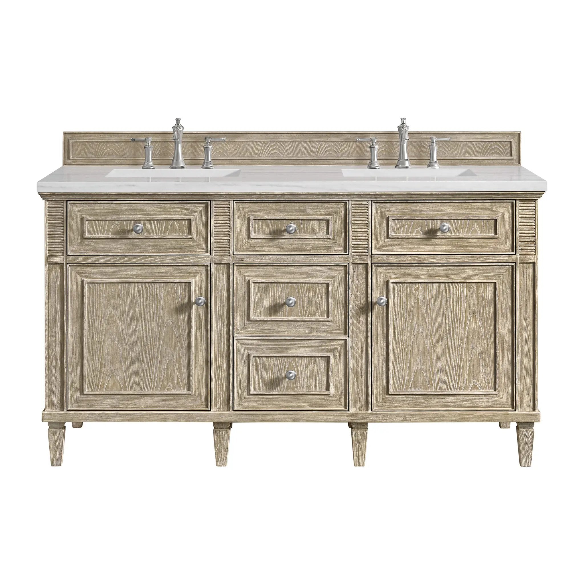 James Martin Lorelai 60" Double Vanity Set - Whitewashed Oak by James Martin Vanities