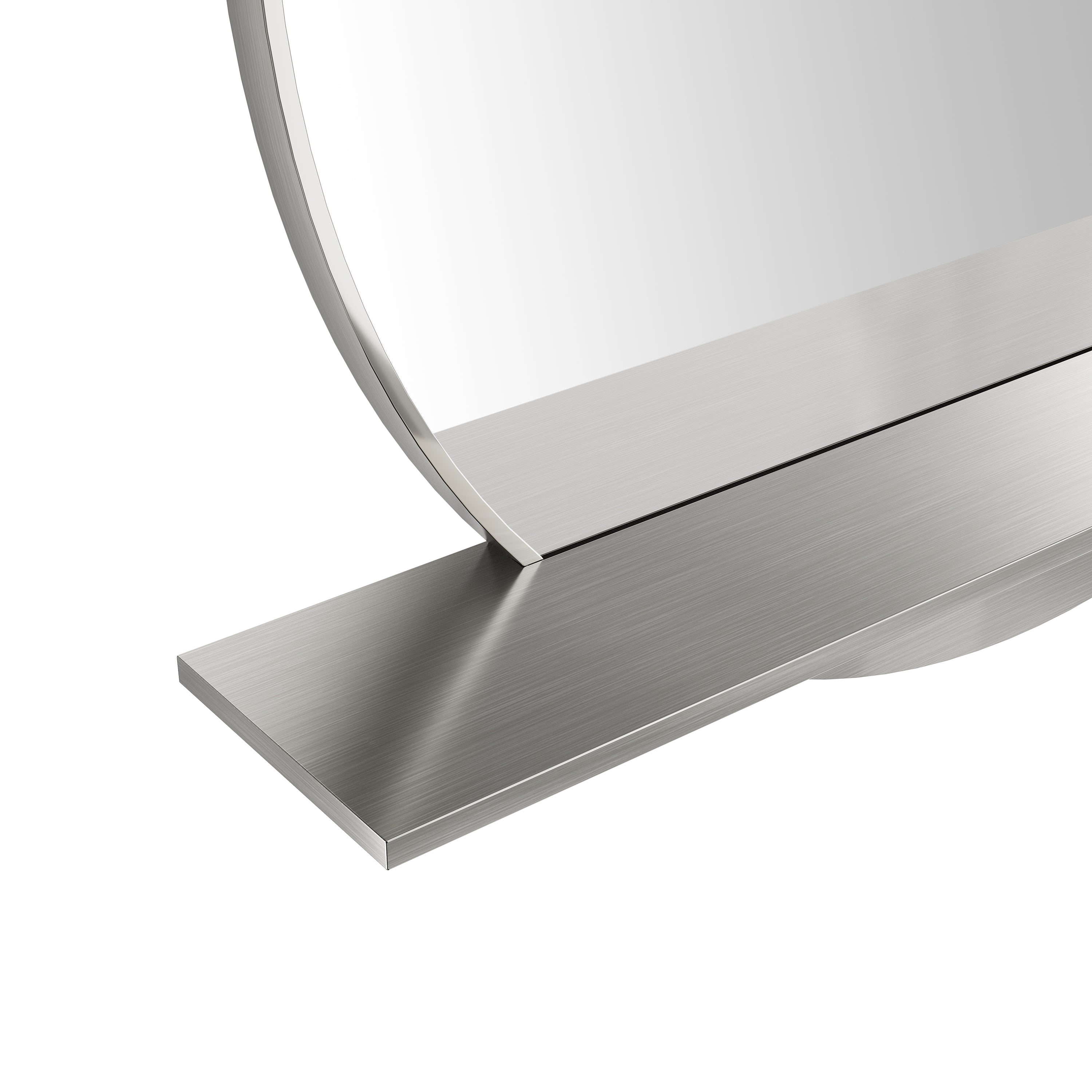 brushed nickel mirror