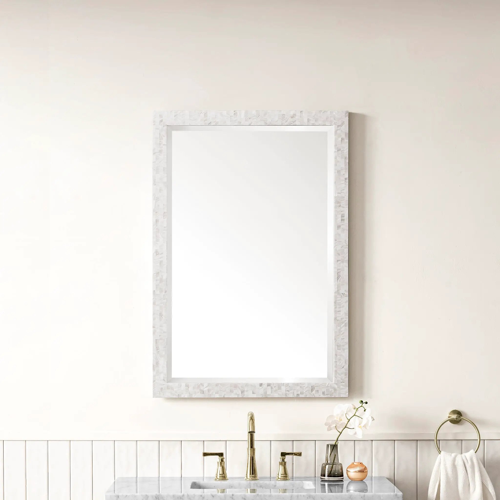 white mother of pearl mirror